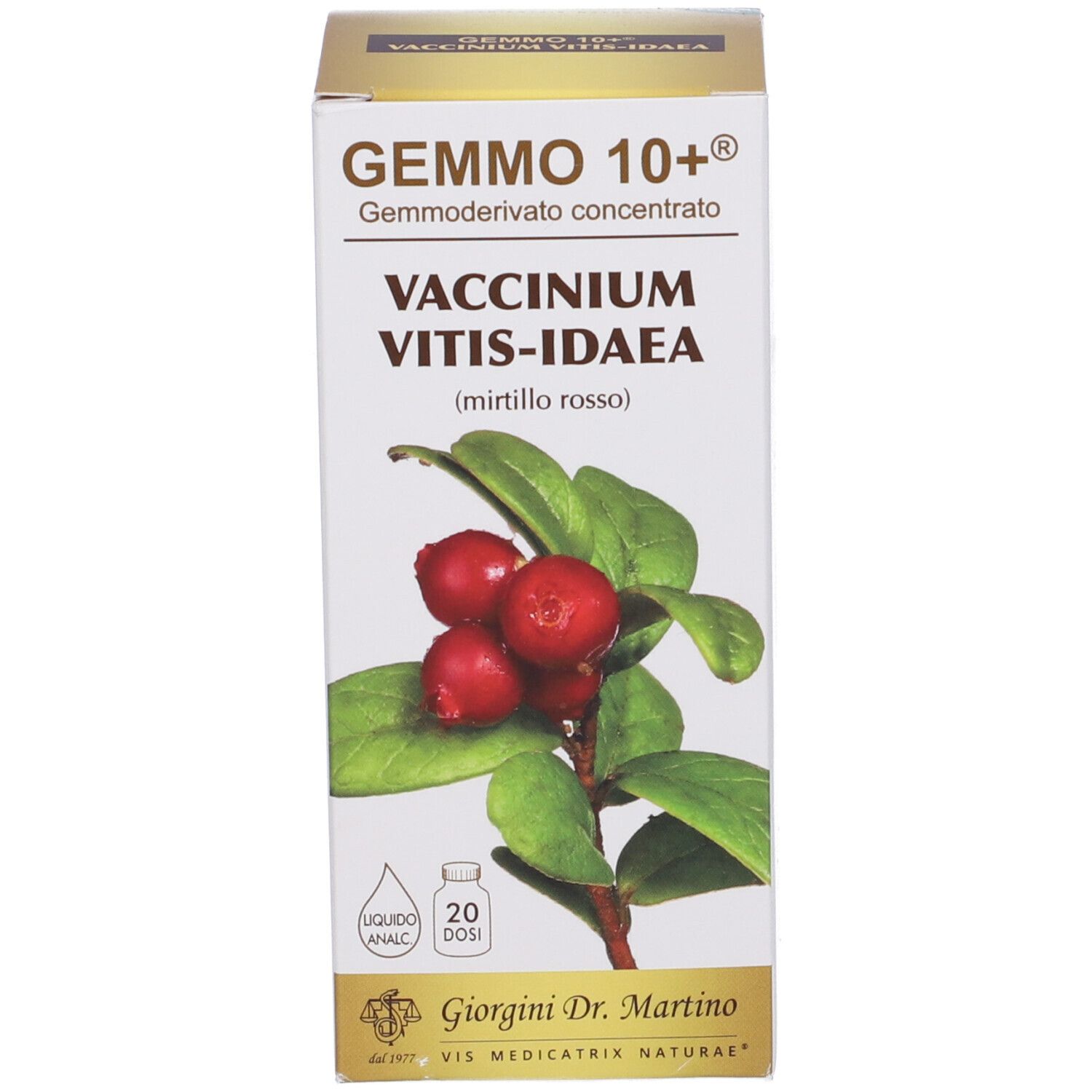 Gemmo 10+ Mirtillo Rosso Liquido Analcolico 100 Ml