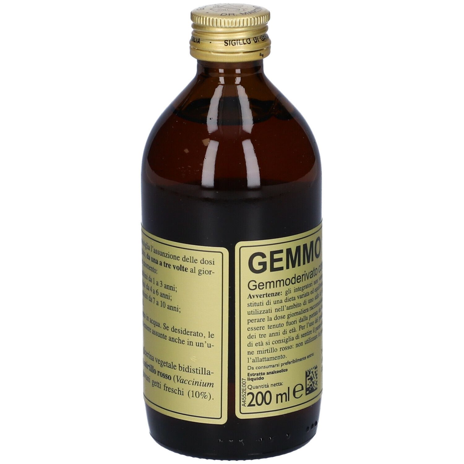 Gemmo 10+ Mirtillo Rosso Liquido Analcolico 200 Ml