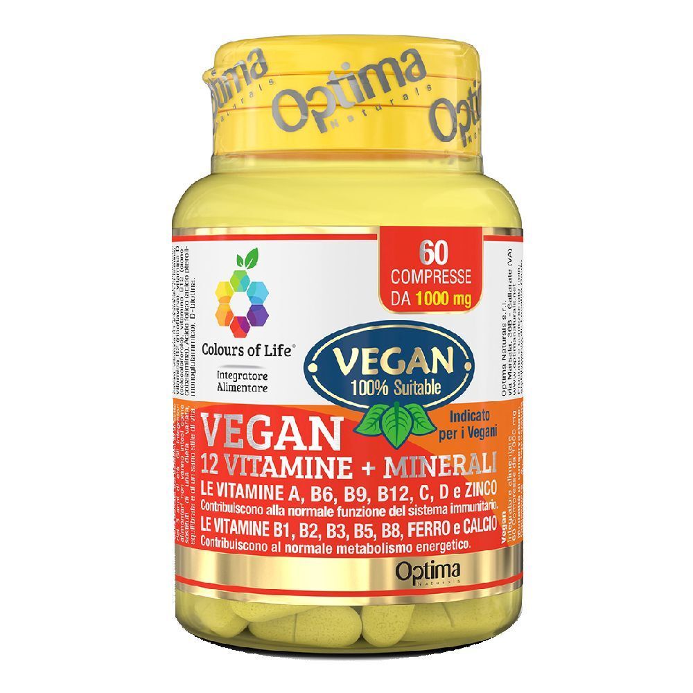 Colours Of Life Vegan 12 Vitamine + 3 Minerali 60 Compresse