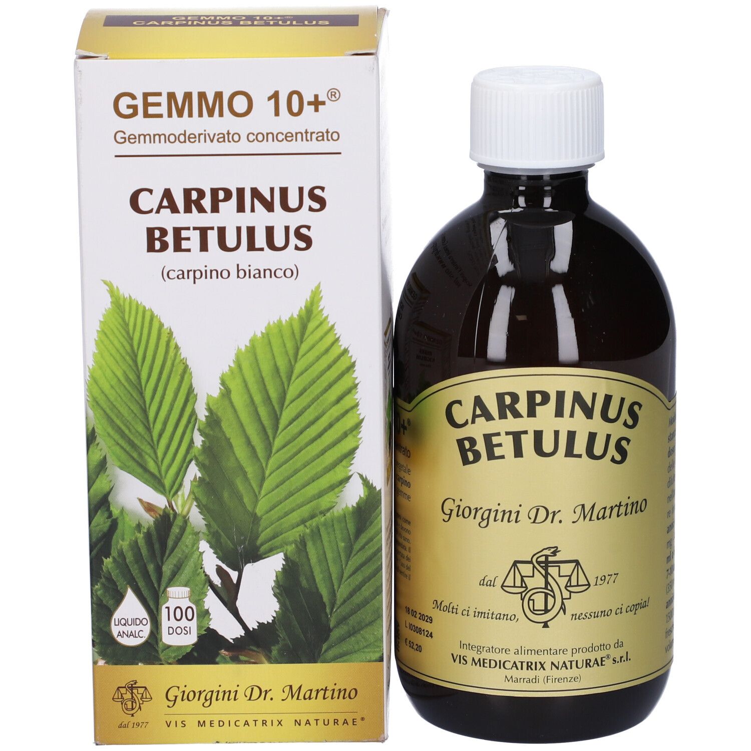 Gemmo 10+ Carpino Bianco 500 Ml Liquido Analcolico