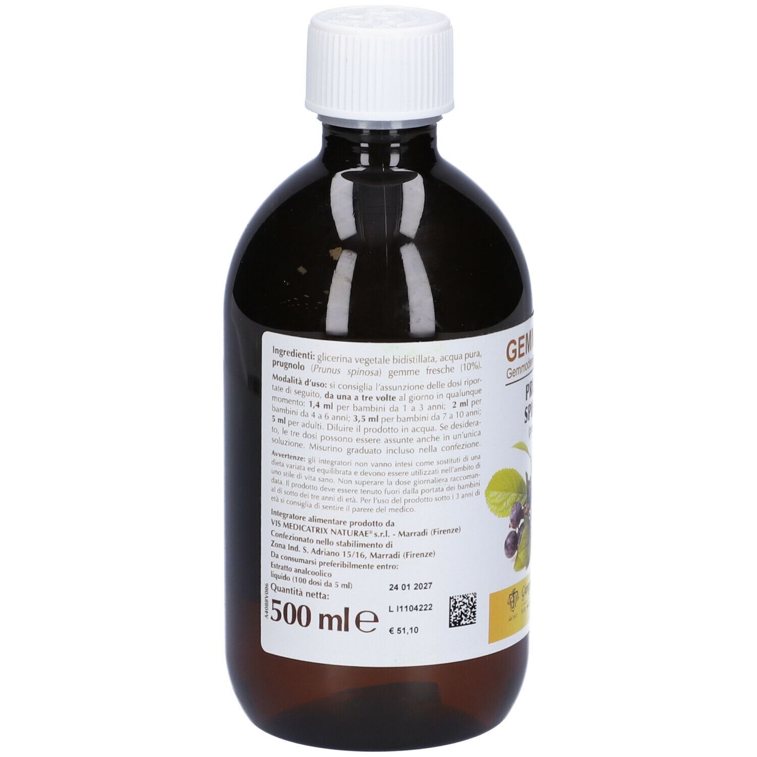 Gemmo 10+ Prugnolo 500 Ml Liquido Analcolico