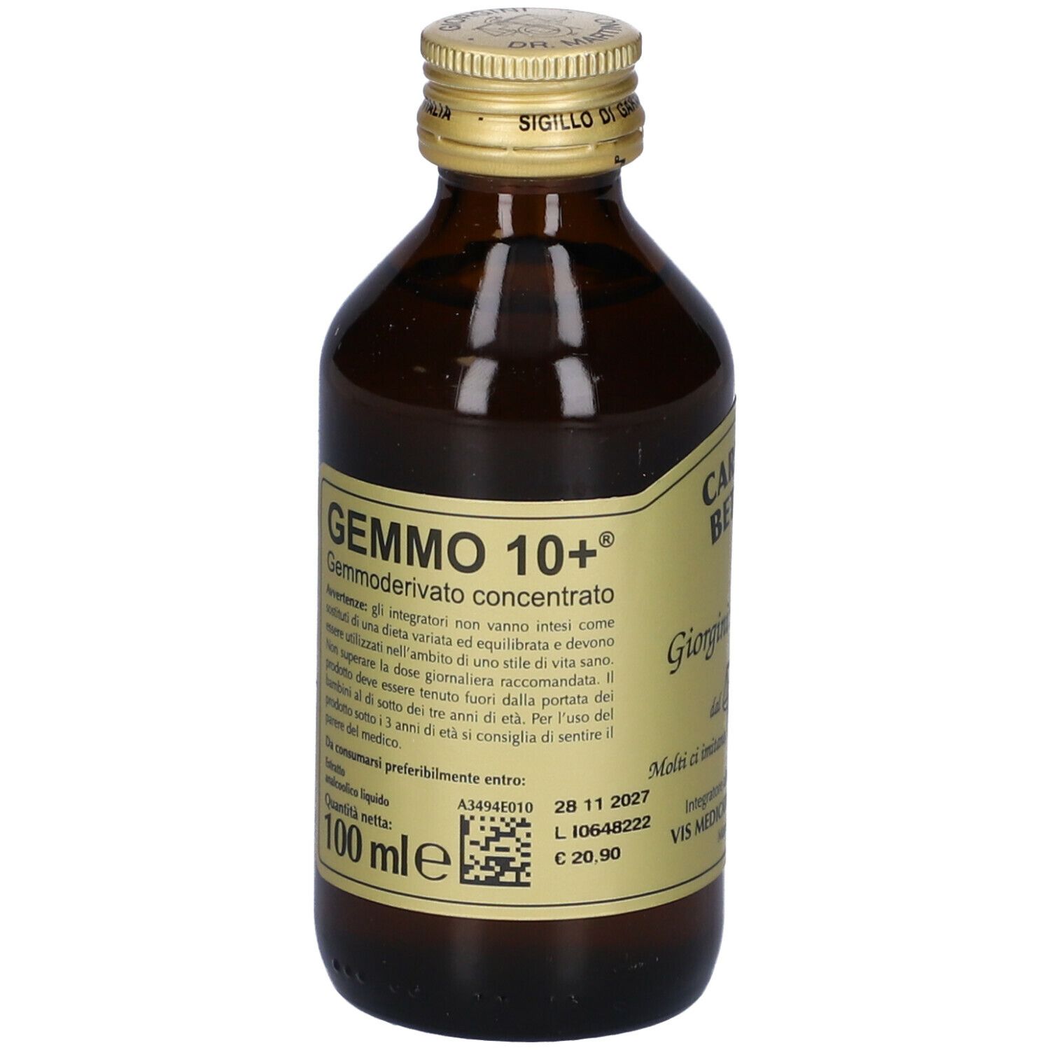 Gemmo 10+ Carpino Bianco 100 Ml Liquido Analcolico