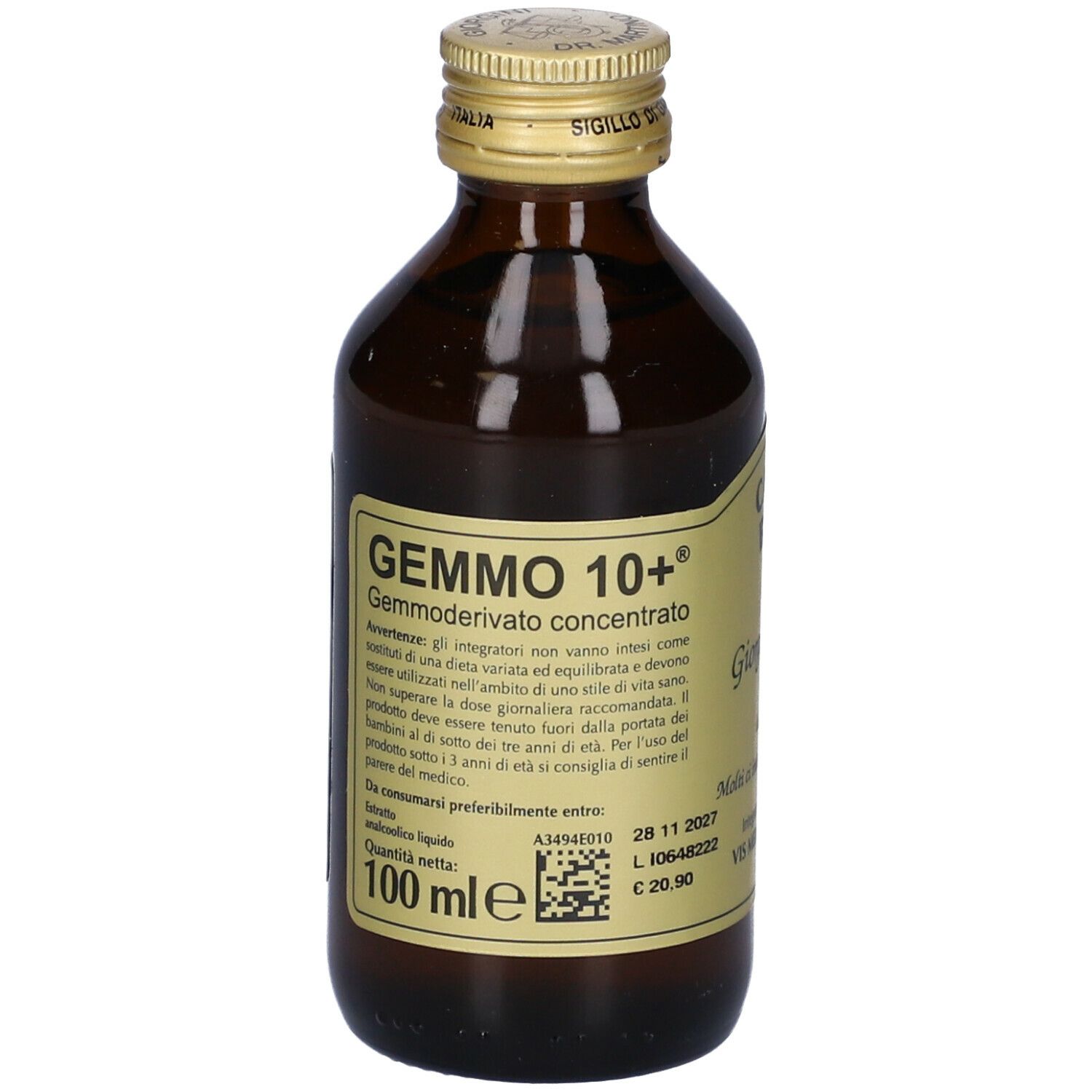 Gemmo 10+ Carpino Bianco 100 Ml Liquido Analcolico