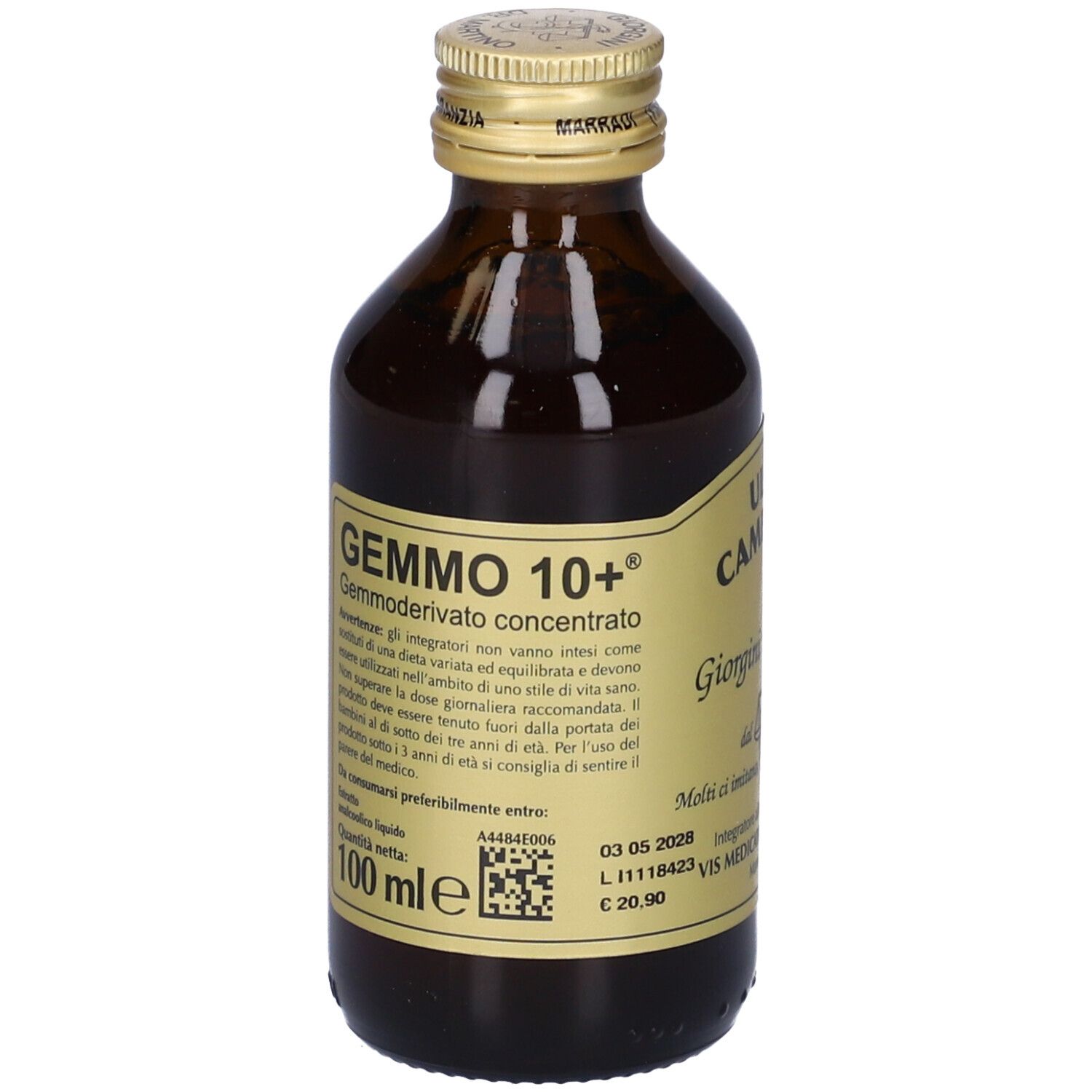 Gemmo 10+ Olmo Campestre 100 Ml Liquido Analcolico