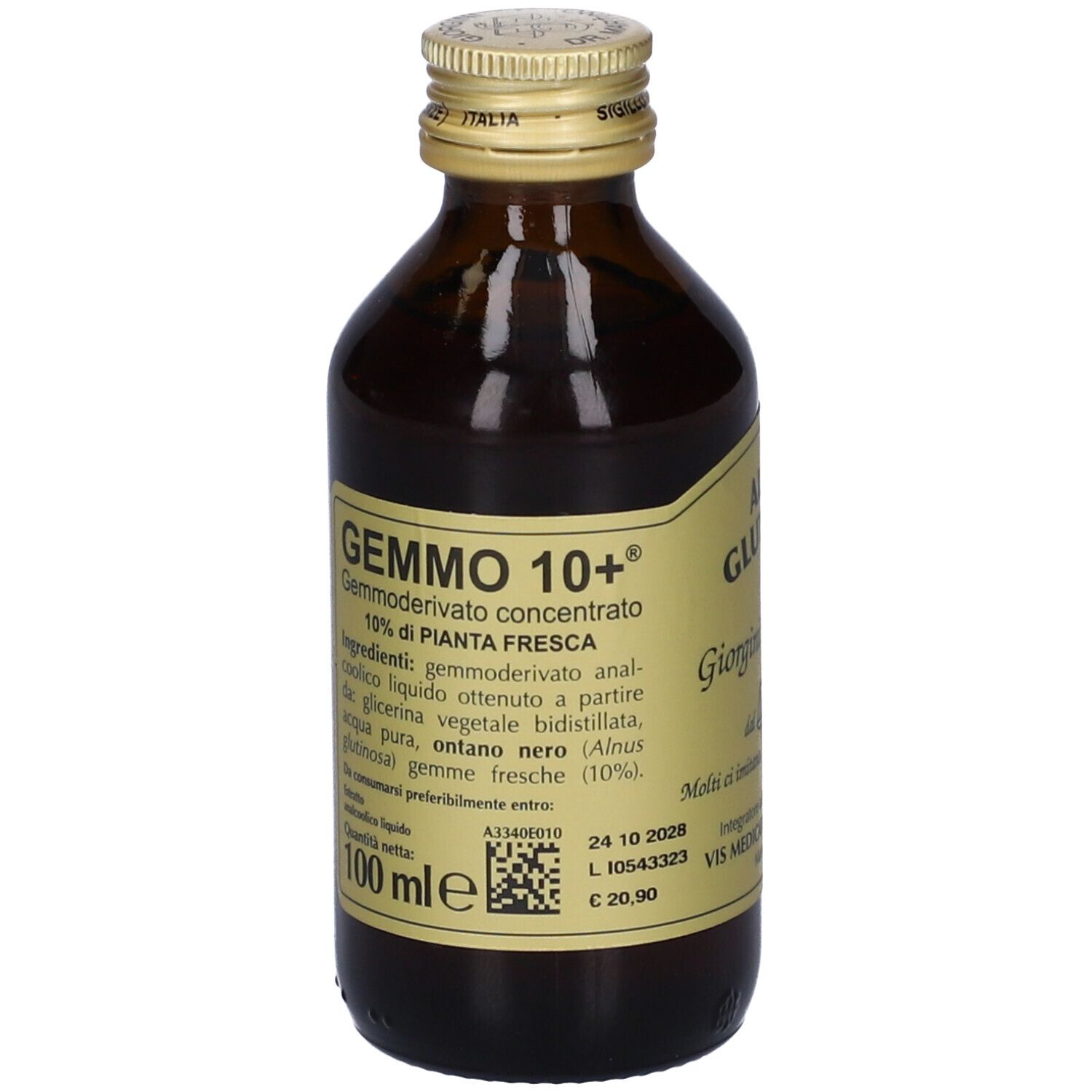 Gemmo 10+ Ontano Nero 100 Ml Liquido Analcolico