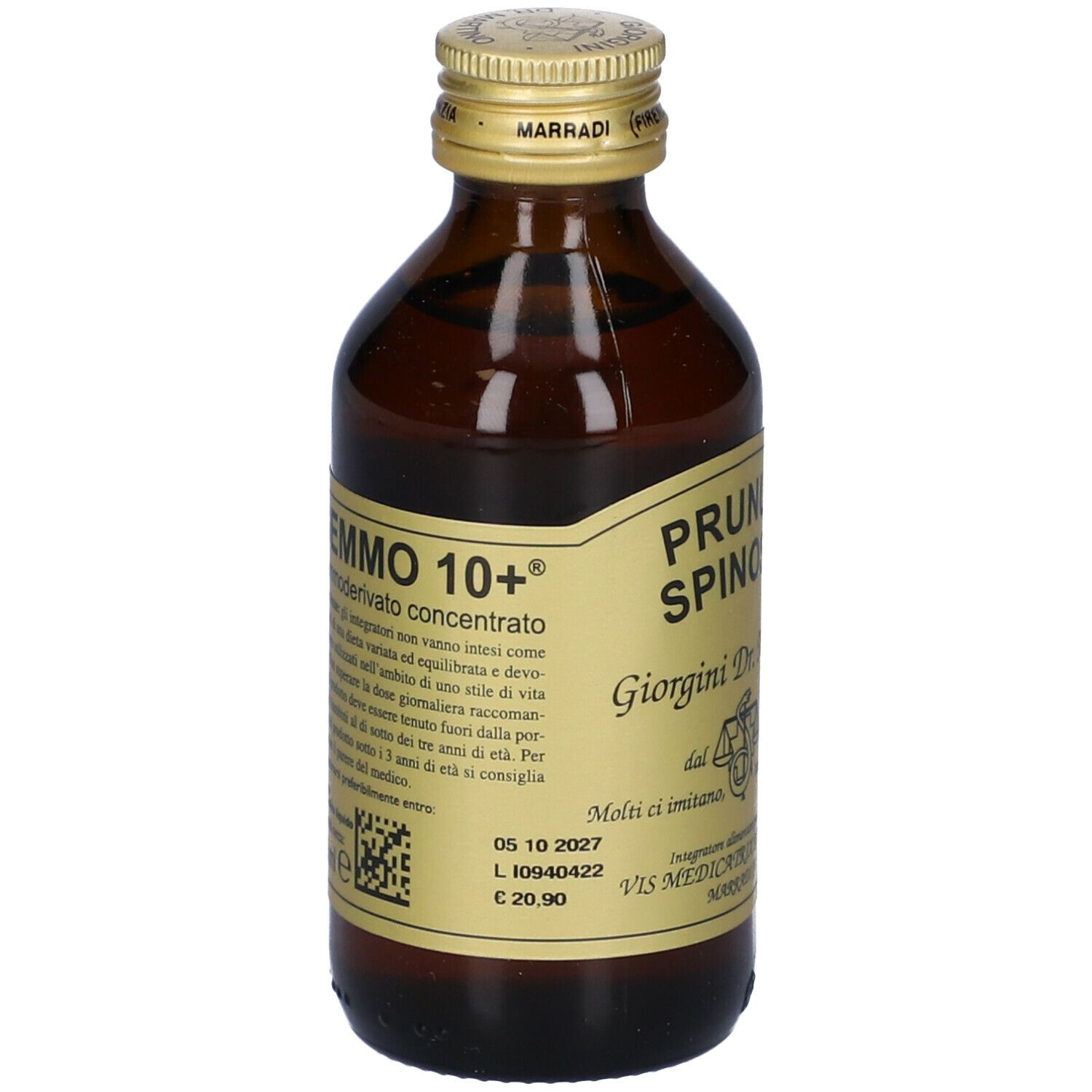 Gemmo 10+ Prugnolo 100 Ml Liquido Analcolico