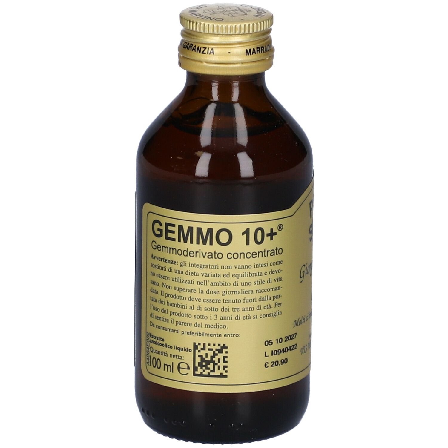 Gemmo 10+ Prugnolo 100 Ml Liquido Analcolico