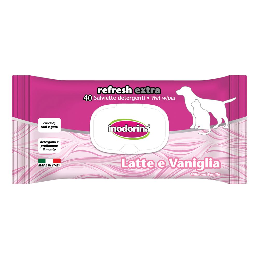 Inodorina Salviette Latte/Vaniglia Extra 40 Pezzi