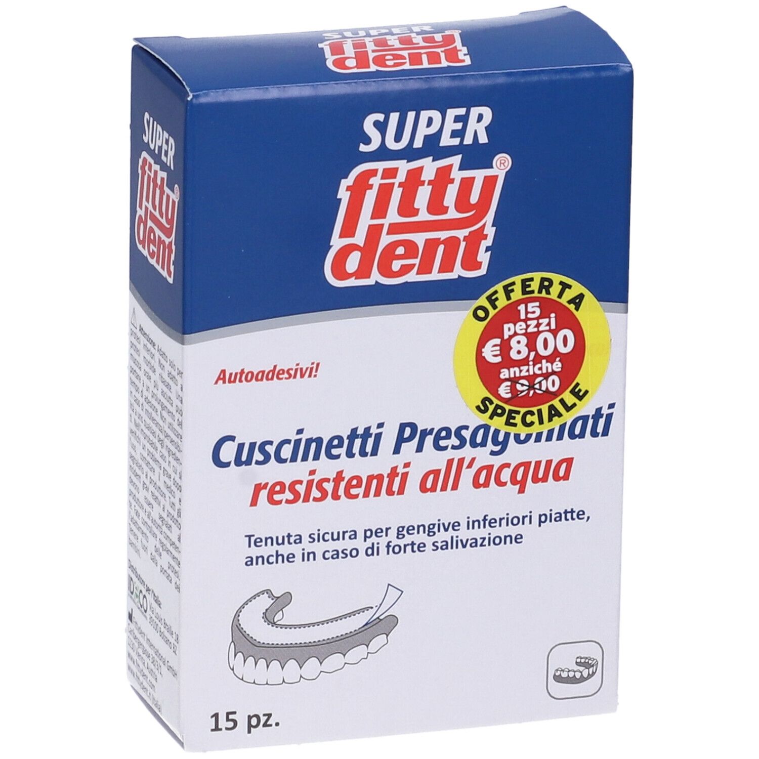 Fittydent Cuscinetti Adesivi Morbidi Per Protesi Inferiore