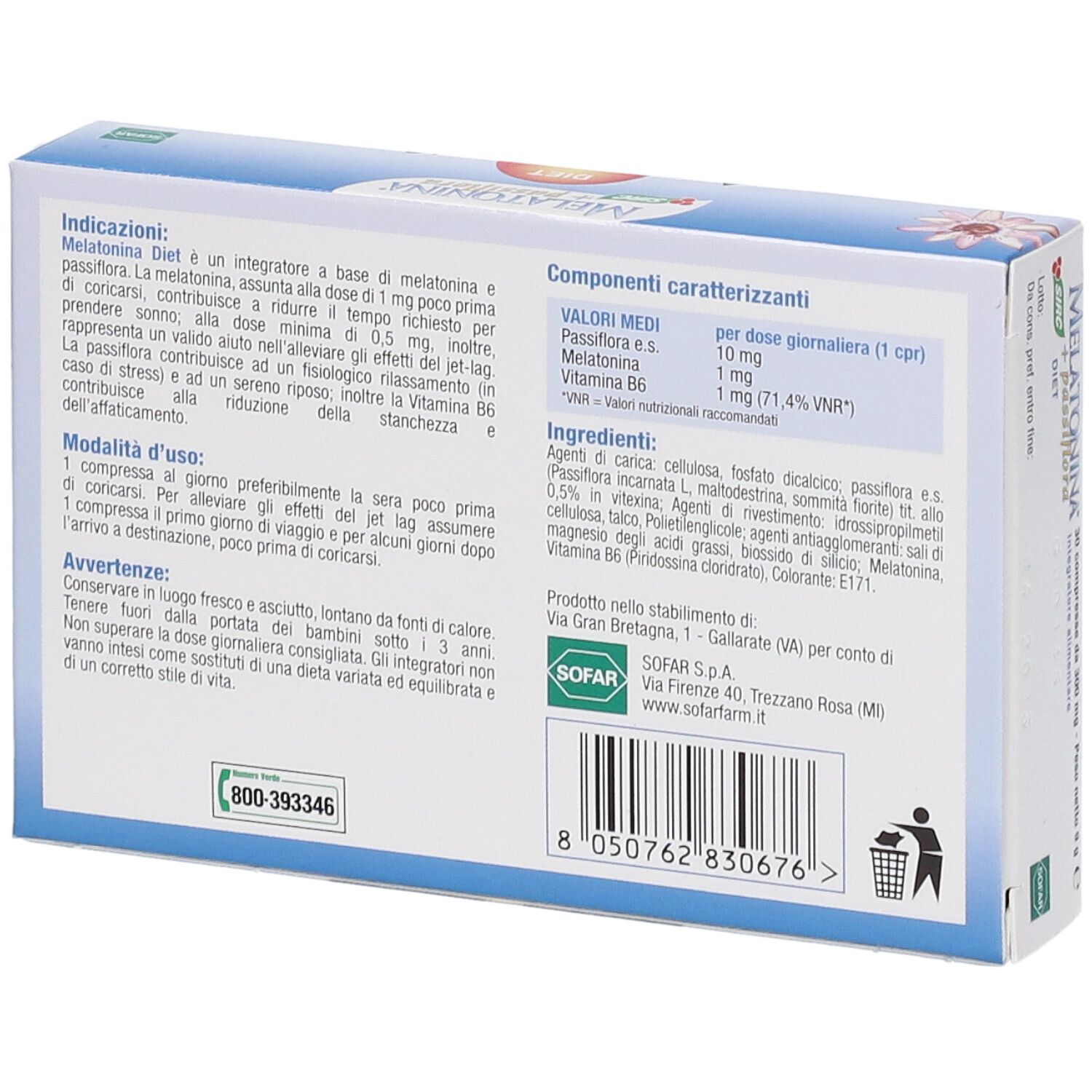 MELATONINA® + Passiflora DIET