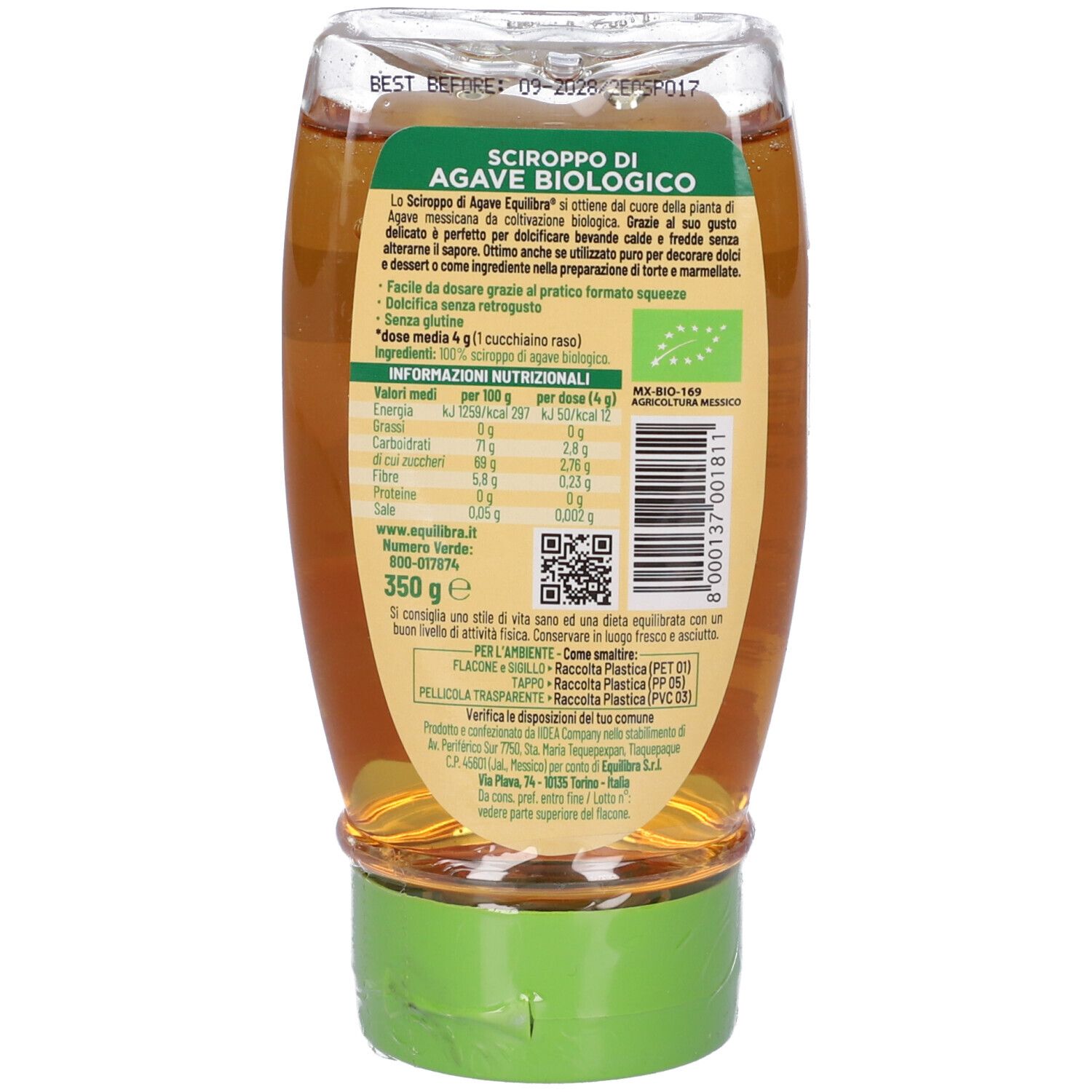 Equilibra® Sciroppo Di Agave Biologico