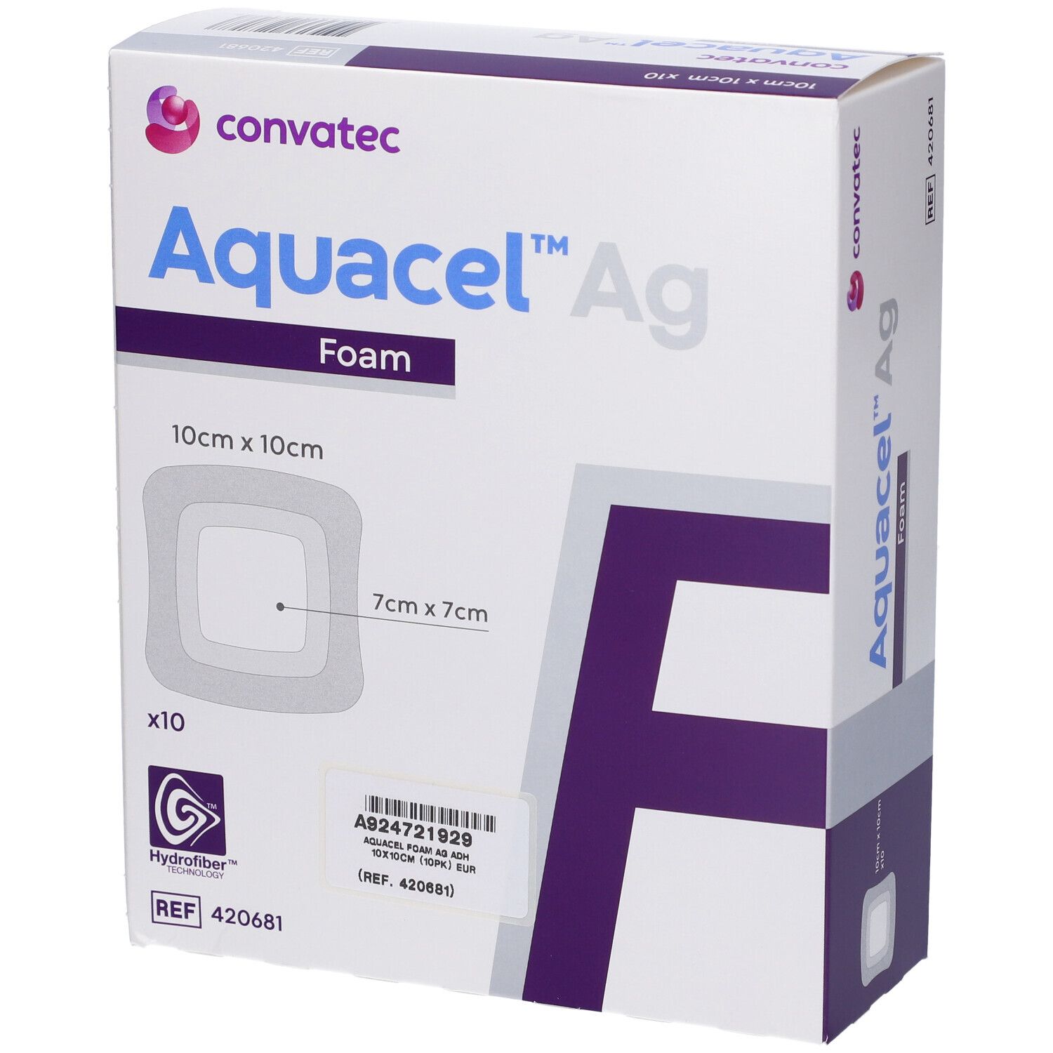 Aquacel Medicazione Sterile in Schiuma di Poliuretano Idrocellulare 10x10 CM 10 Pezzi