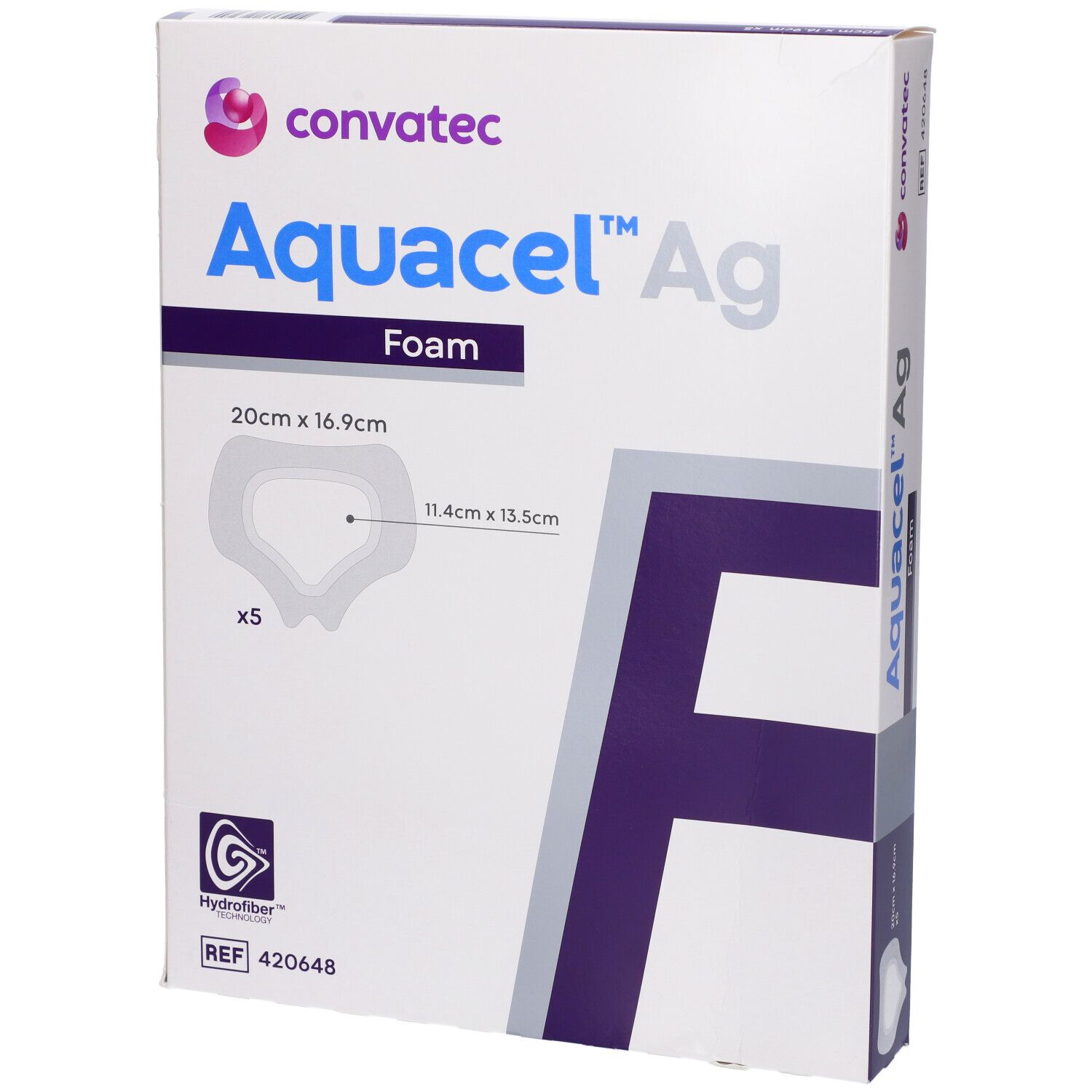 Convatec Aquacel® Ag Foam Medicazione Adesiva Sacrale 20x16,9cm
