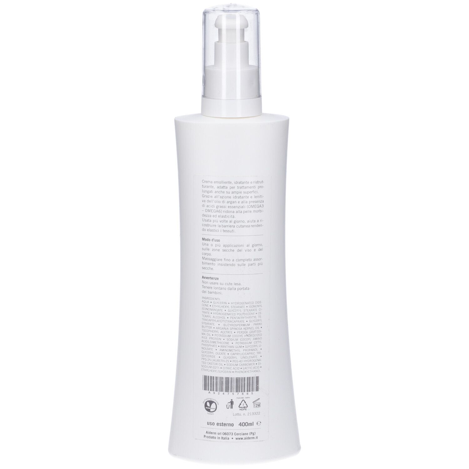 Aiderm Crema Pelli Secche Con Olio Di Argan 400 Ml