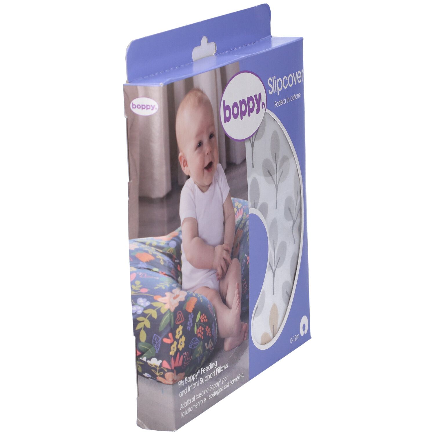 Chicco Boppy Cotton Slipcover Silverleaf
