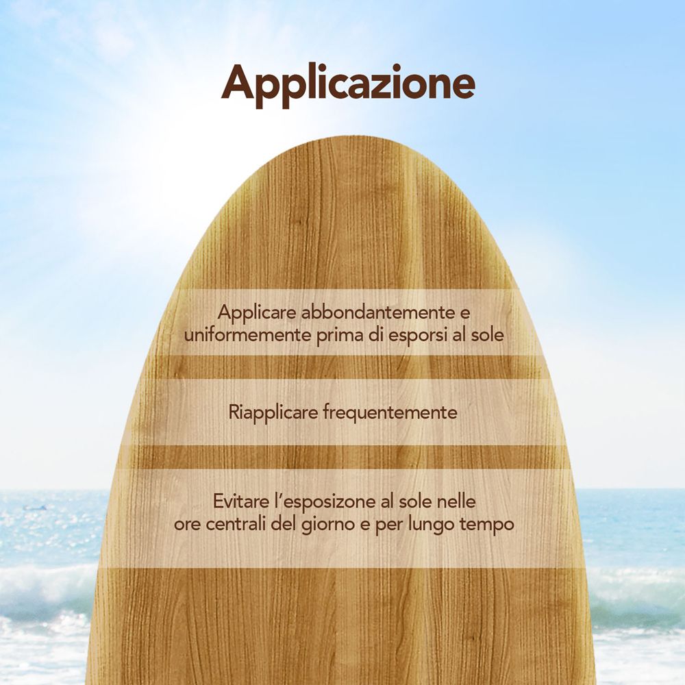 Tavola di legno con testo: Applicazione. Istruzioni per l'uso.