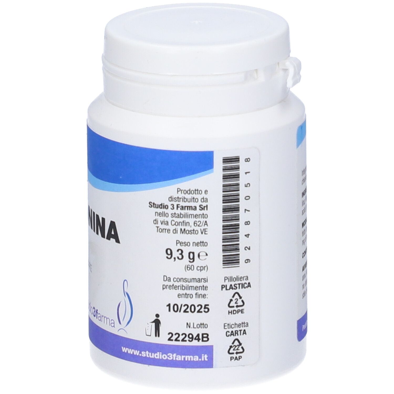 Melatonina 1 Mg 3F 60Cpr