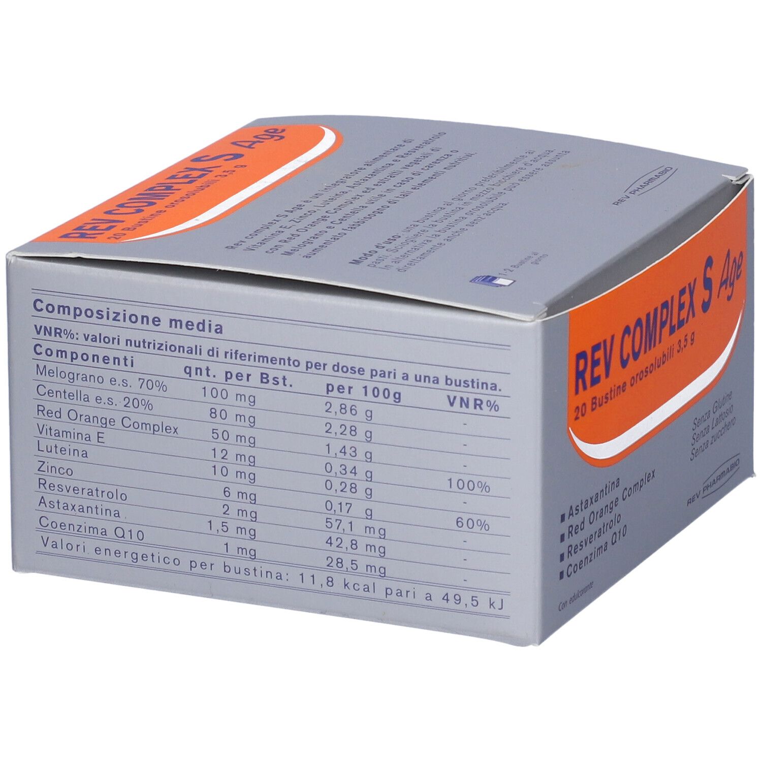 Rev Complex S Age 20 Bustine Astuccio 70 G
