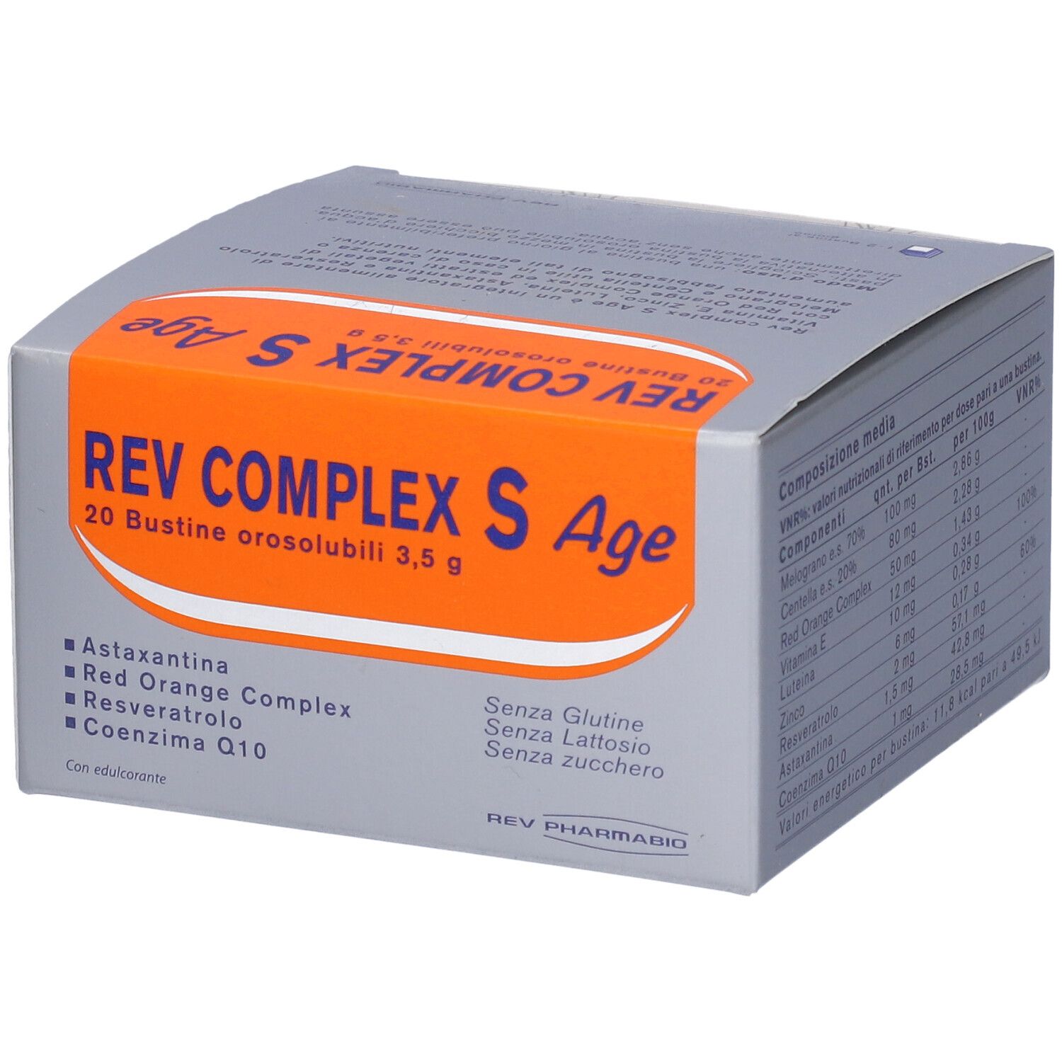 Rev Complex S Age 20 Bustine Astuccio 70 G
