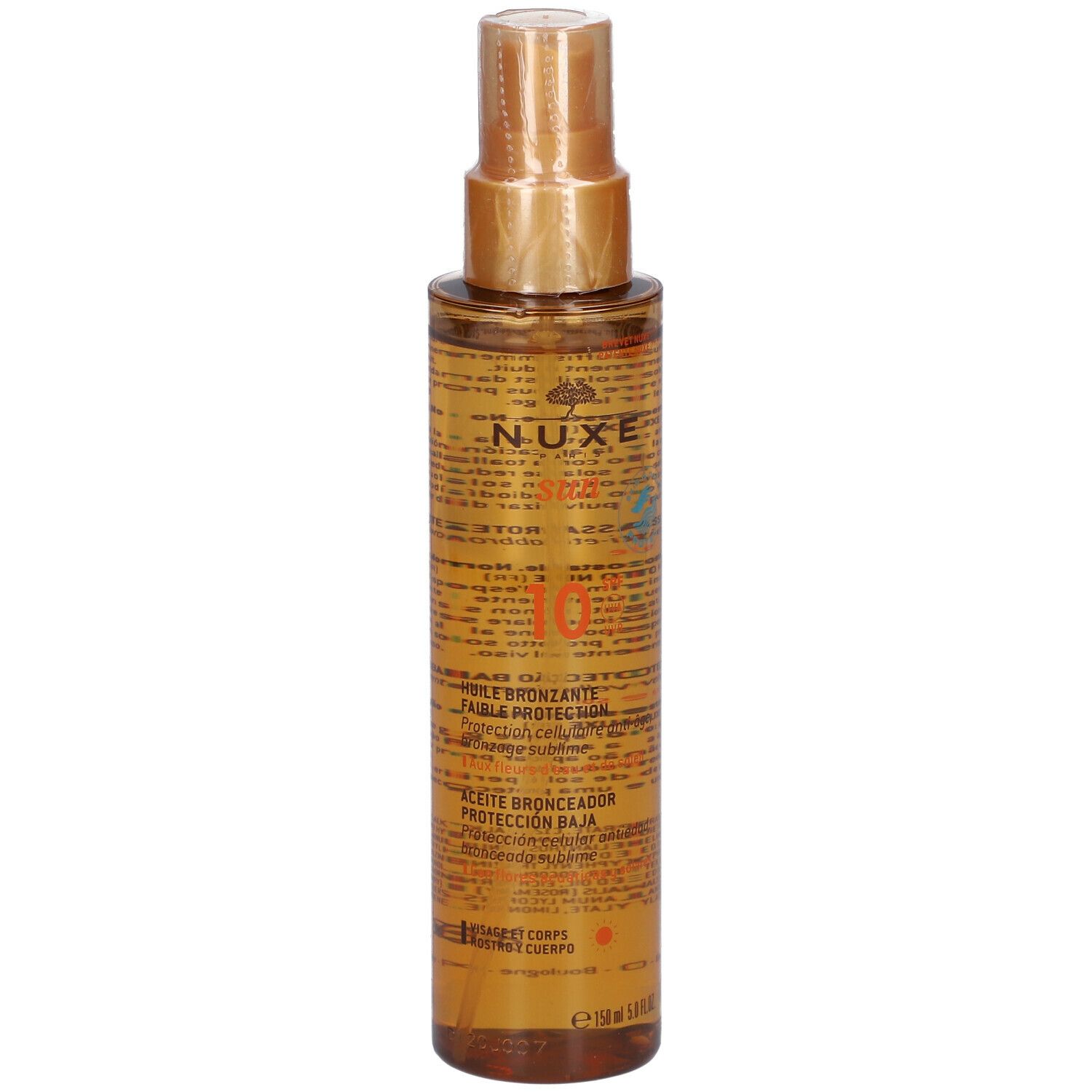 NUXE Sun Olio Solare Viso e Corpo SPF 10