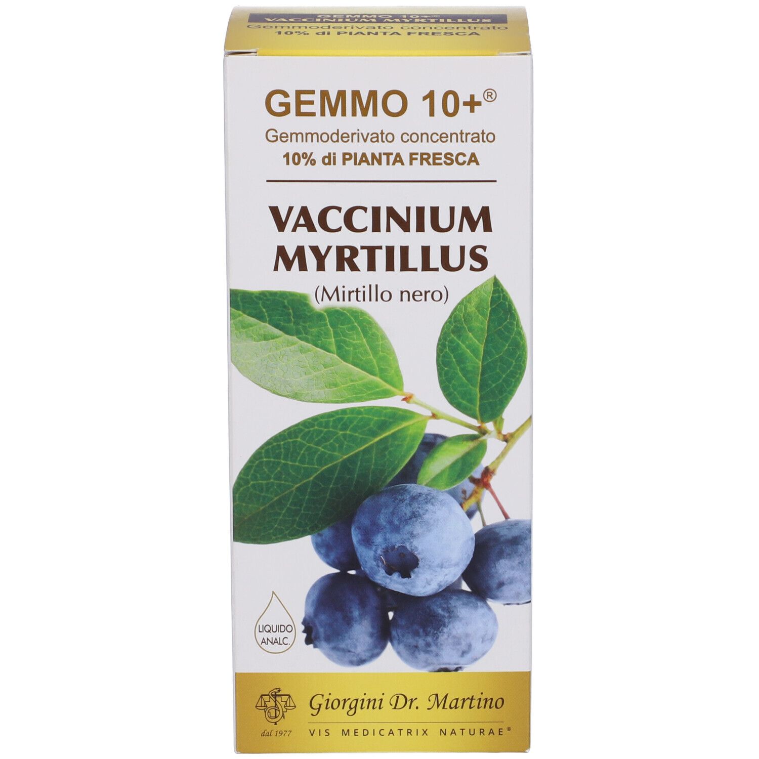 Gemmo 10+ Mirtillo Nero Liquido Analcolico 500 Ml