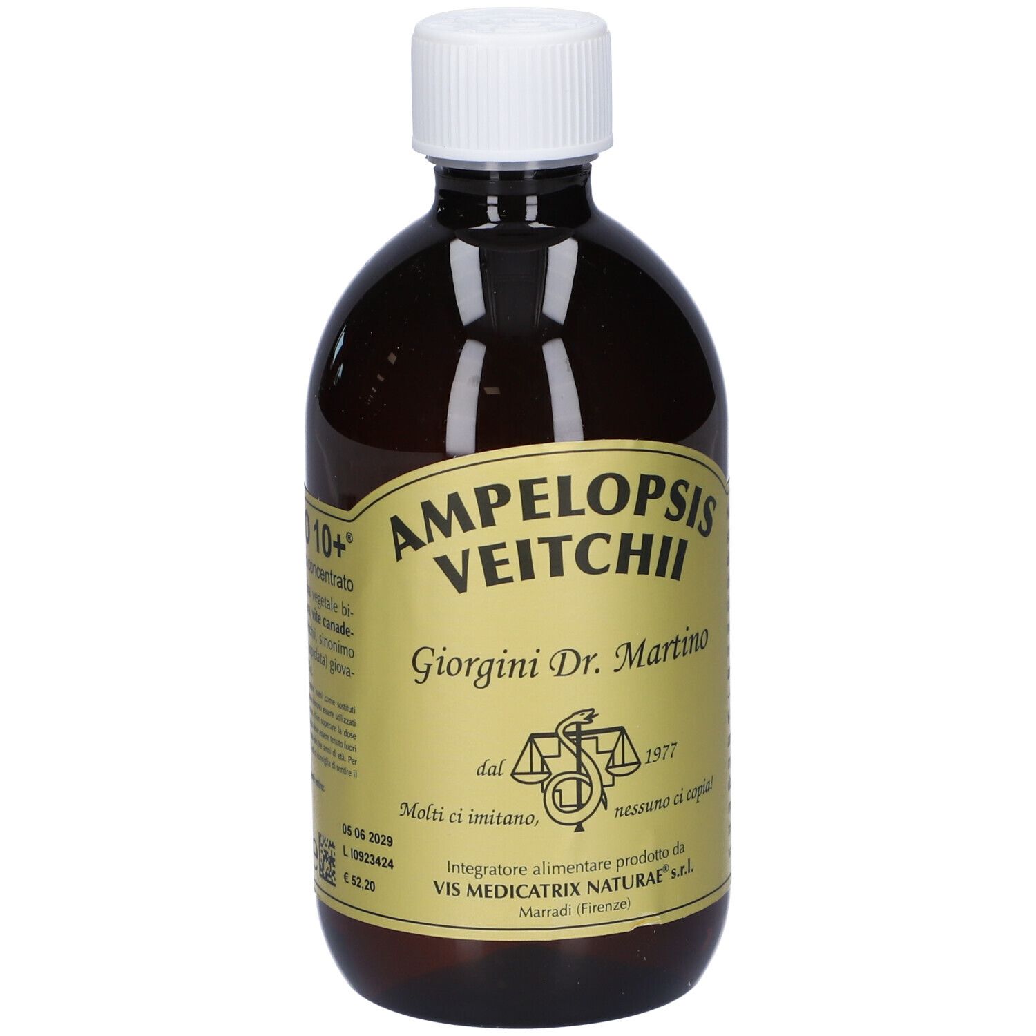 Gemmo 10+ Gemmoderivato Concentrato Liquido Analcolico Ampelopsis Veitchi Vite Canadese 500 Ml