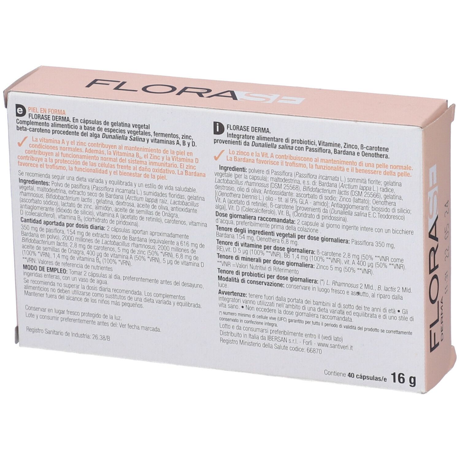 Florase Derma 40 Capsule Blister 16 G