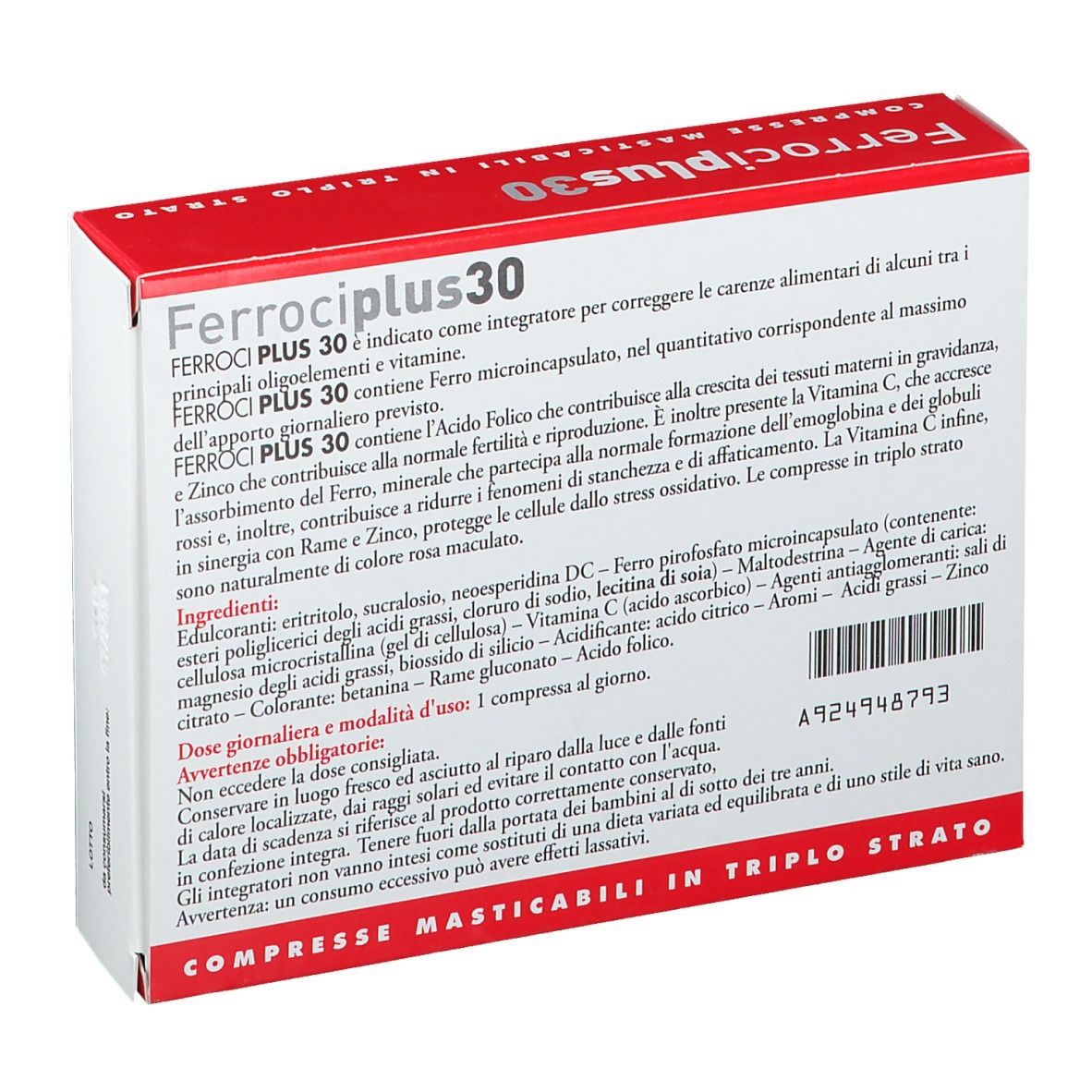 Ferrociplus30 compresse masticabili