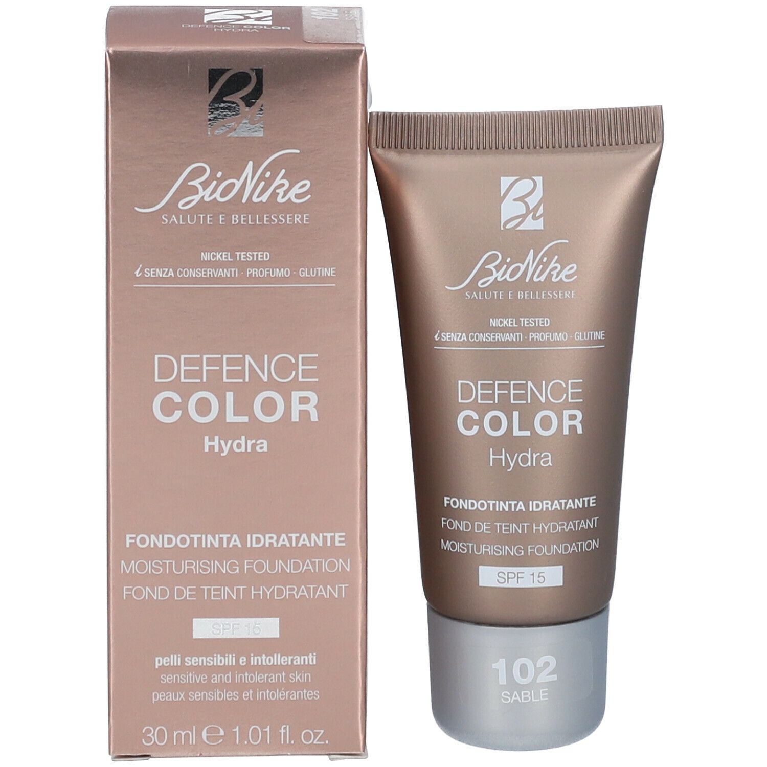 BioNike Defence Color Hydra Fondotinta Idratante 102 Sabbia
