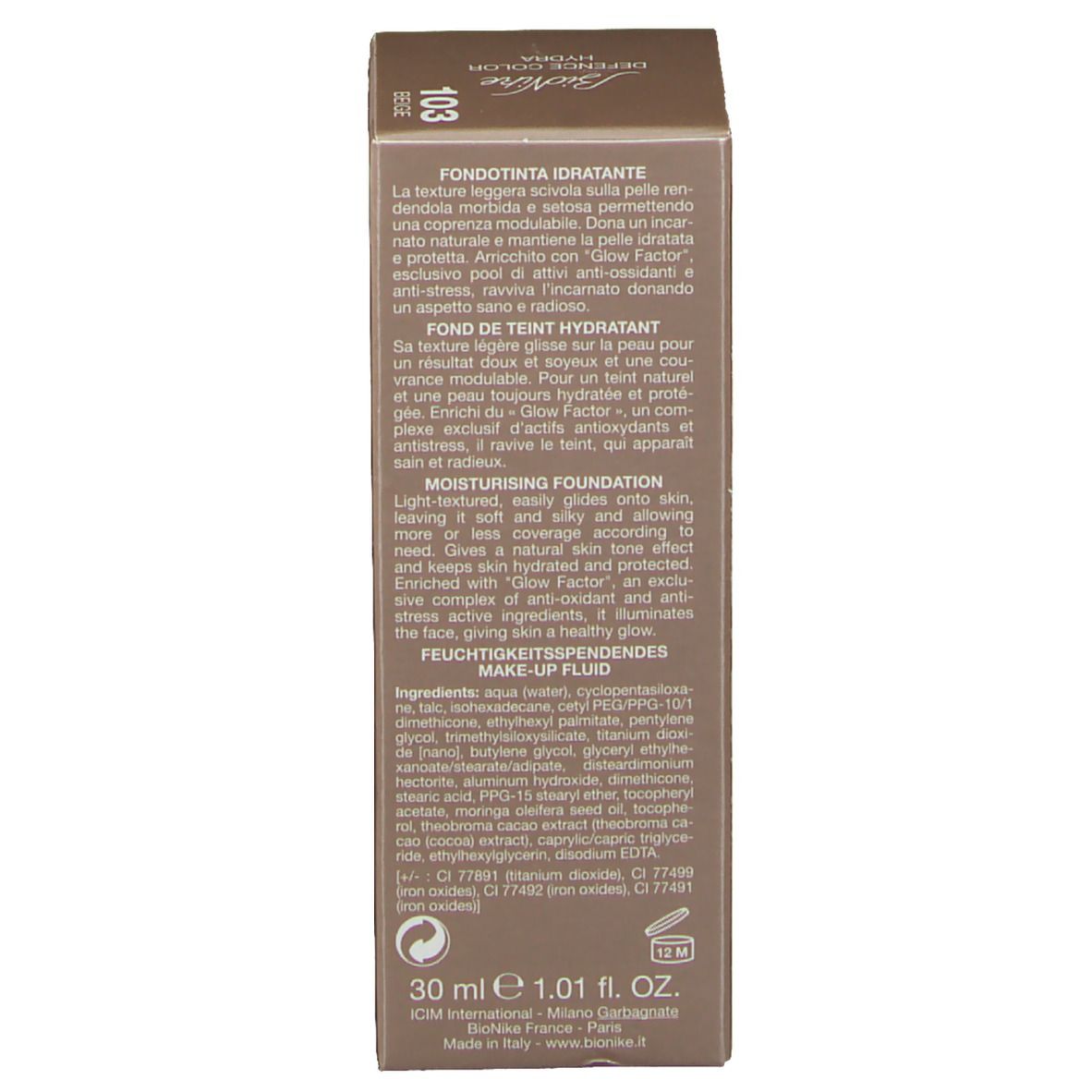 BioNike DEFENCE COLOR Idratante 103