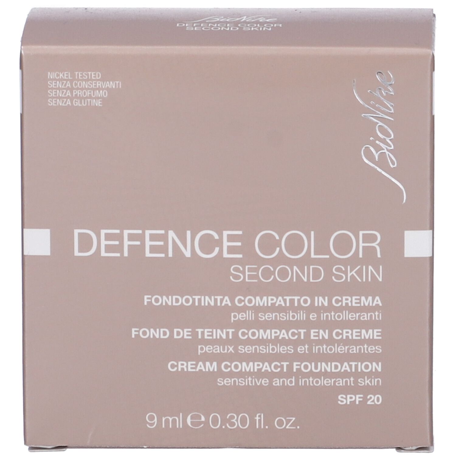 BioNike Defence Color Second Skin Fondotinta Compatto 501 Sabbia