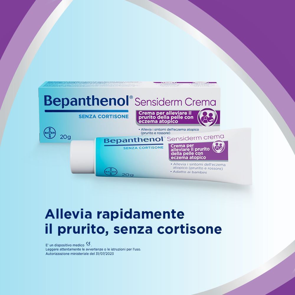 Bepanthenol Sensiderm Crema lenitiva Dermatite Eczema e Prurito della pelle