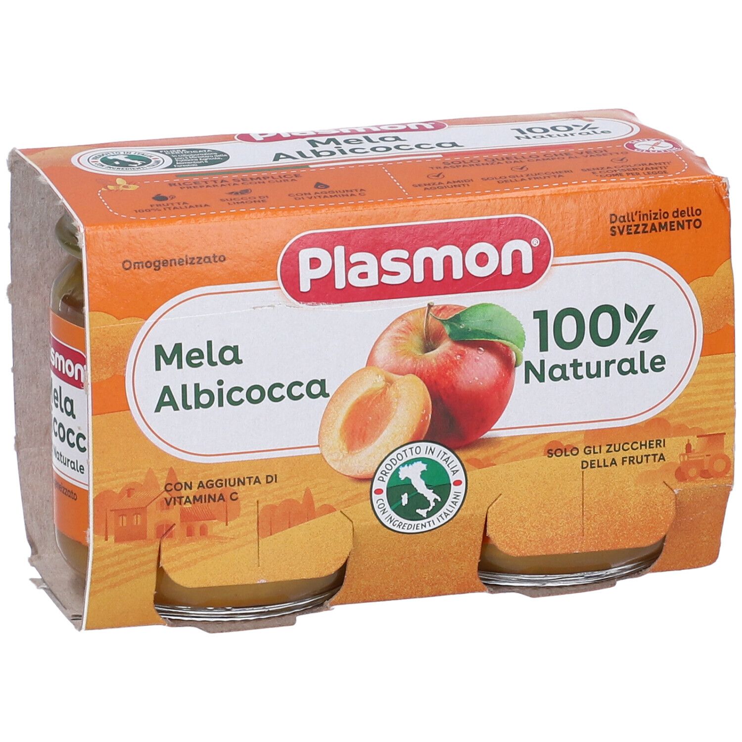 Plasmon Omogeneizzato di Frutta Banana con Mela 2X104g