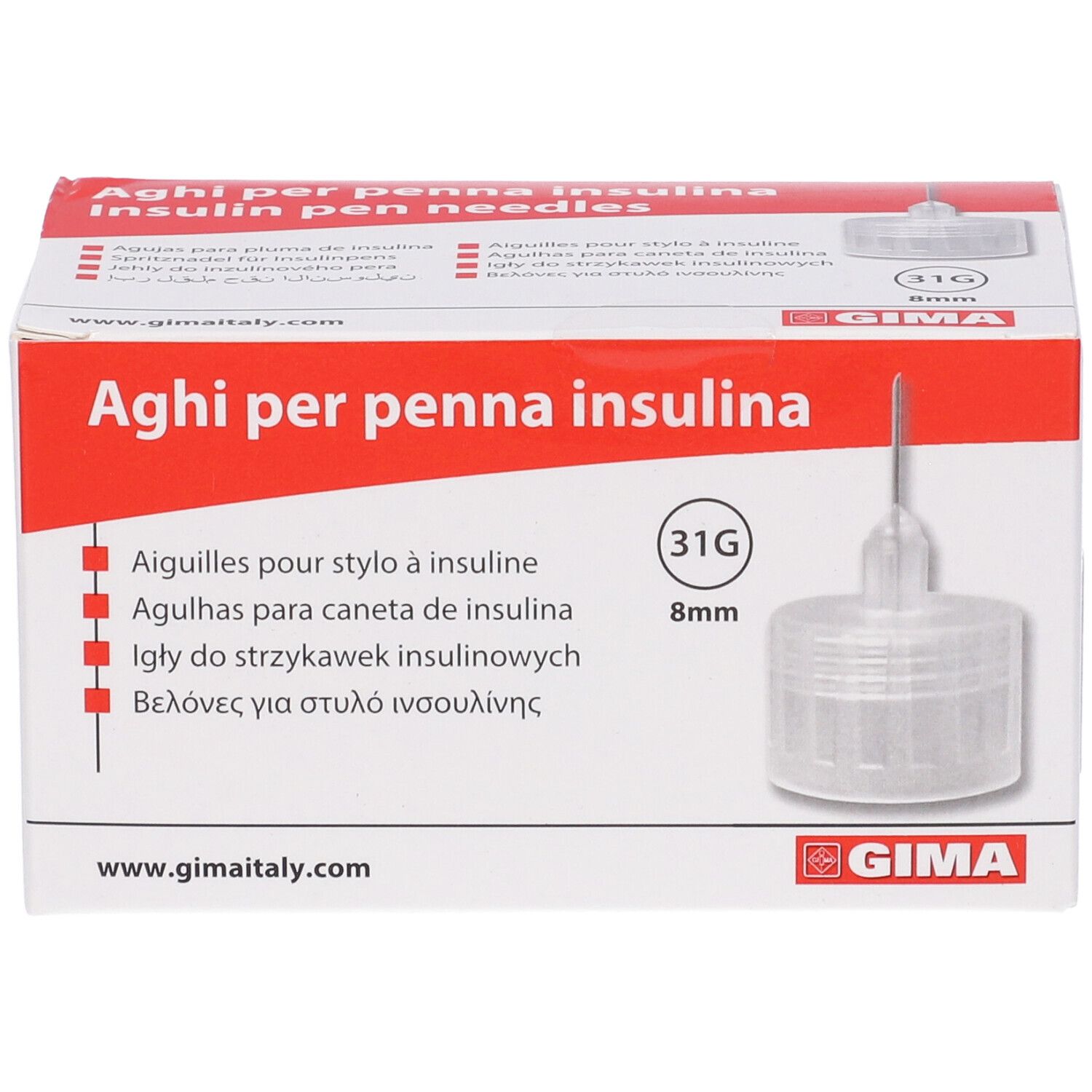 GIMA Aghi Penna Insulina 8 Mm - 31G