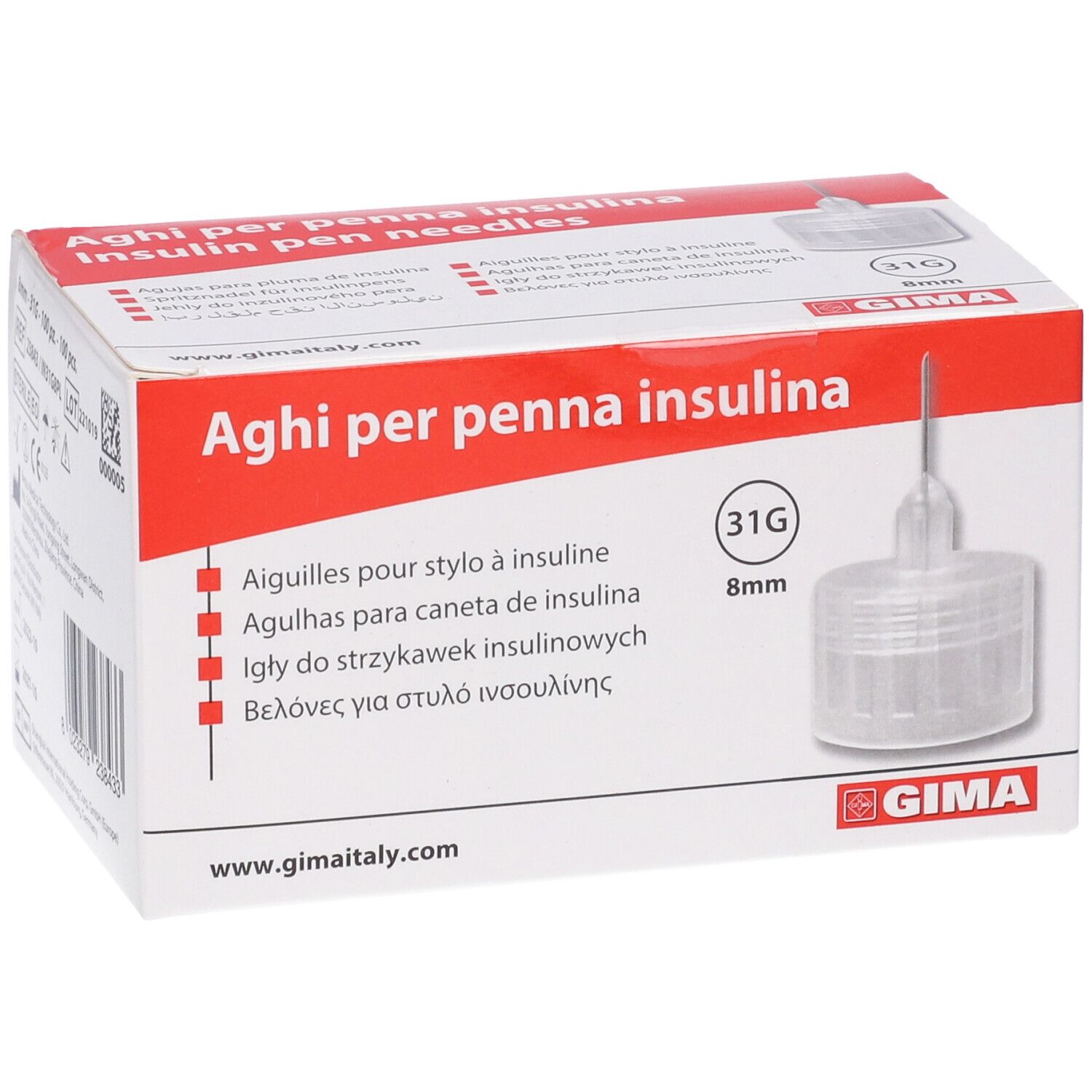 GIMA Aghi Penna Insulina 8 Mm - 31G