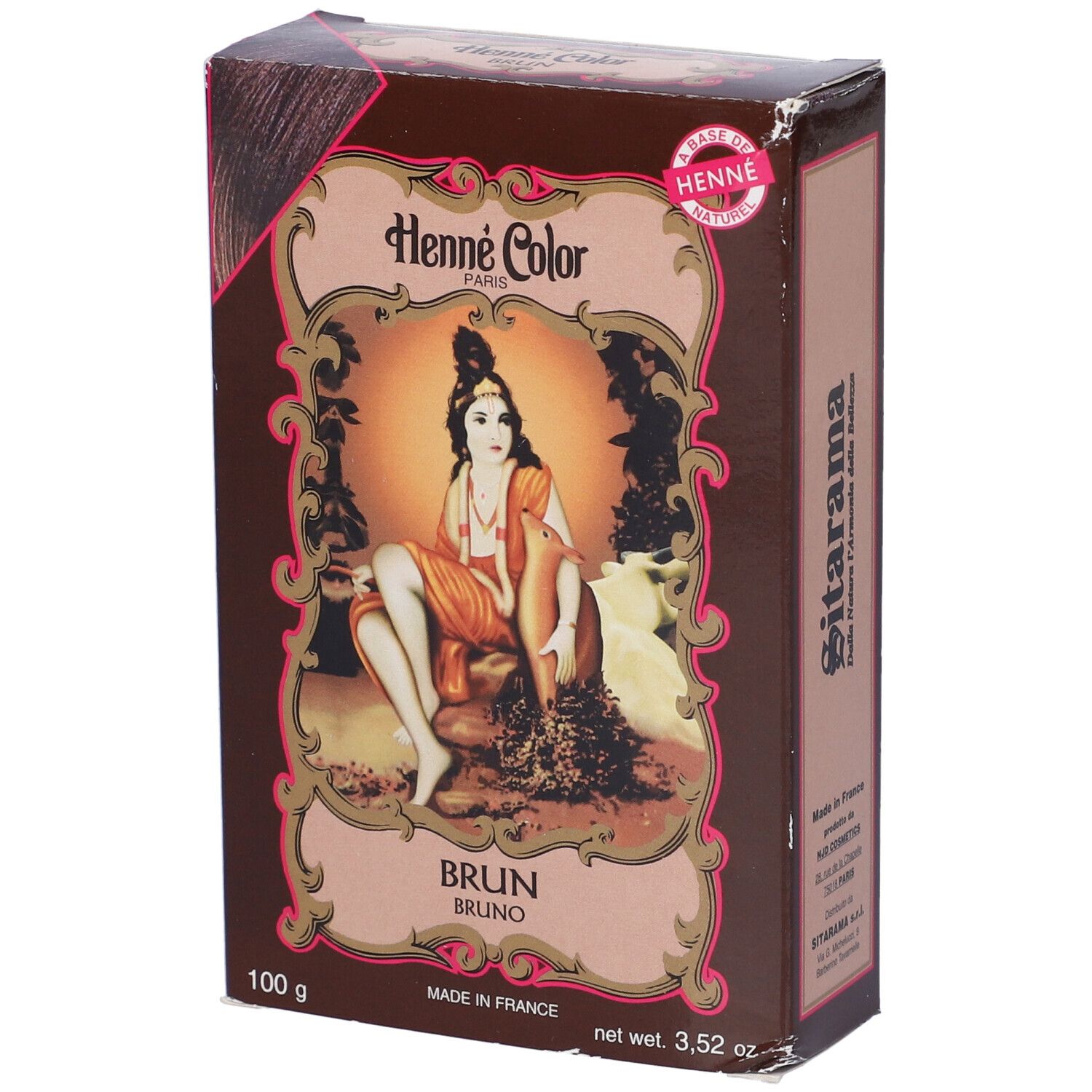Polvere Henne Bruno Henne Color Polvere Vegetale Colorante Riflessante 100 G