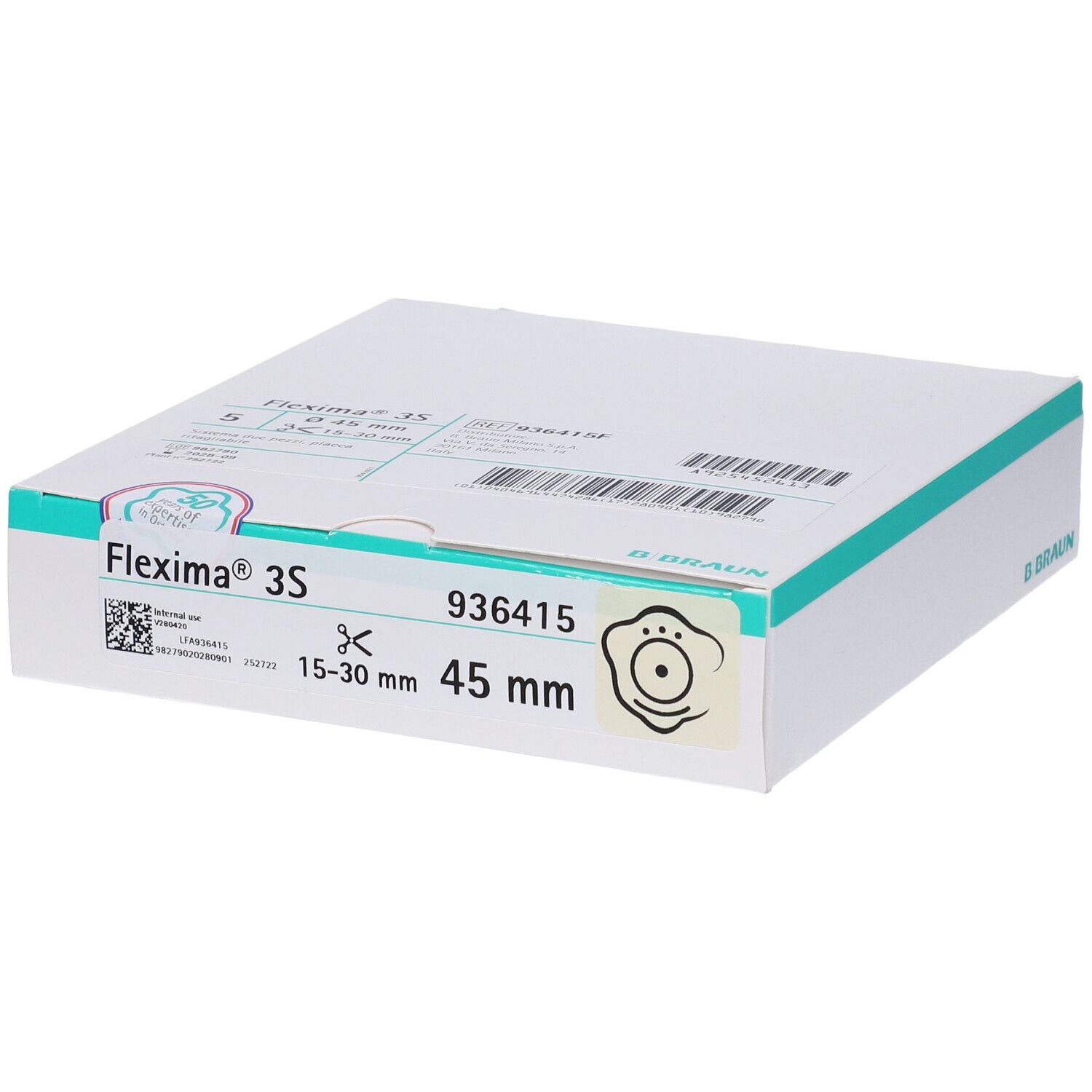 Flexima 3S Placca Ritaglio 15-30 Diametro 45Mm 5 Pezzi