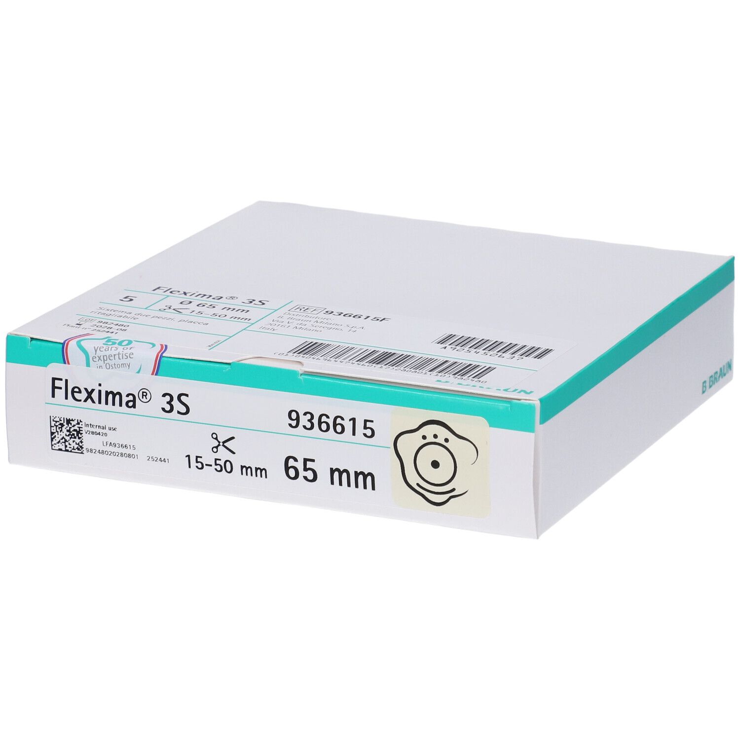 Flexima 3S Placca Ritaglio 15-50 Diametro 65Mm 5 Pezzi