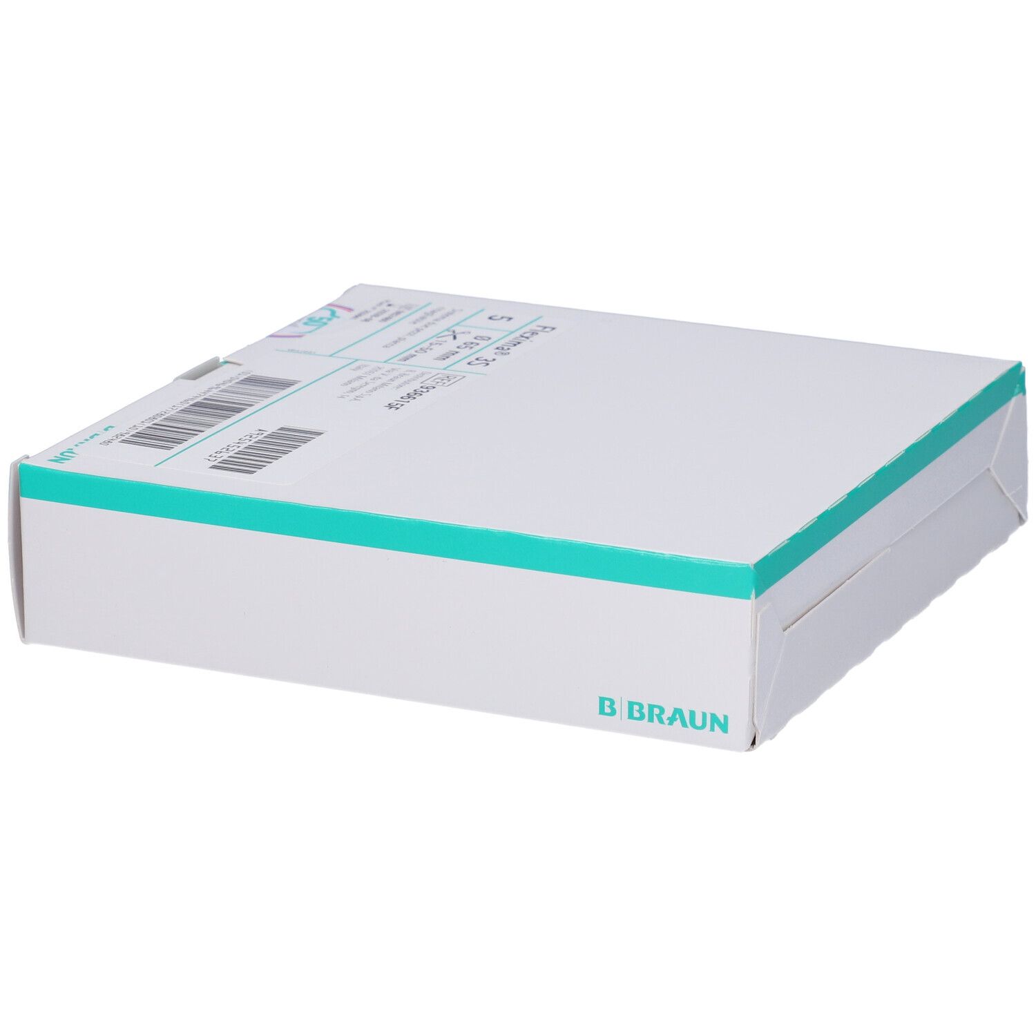 Confezione Flexima 3S. Scatola bianca con dettagli verdi. Logo B. Braun visibile.