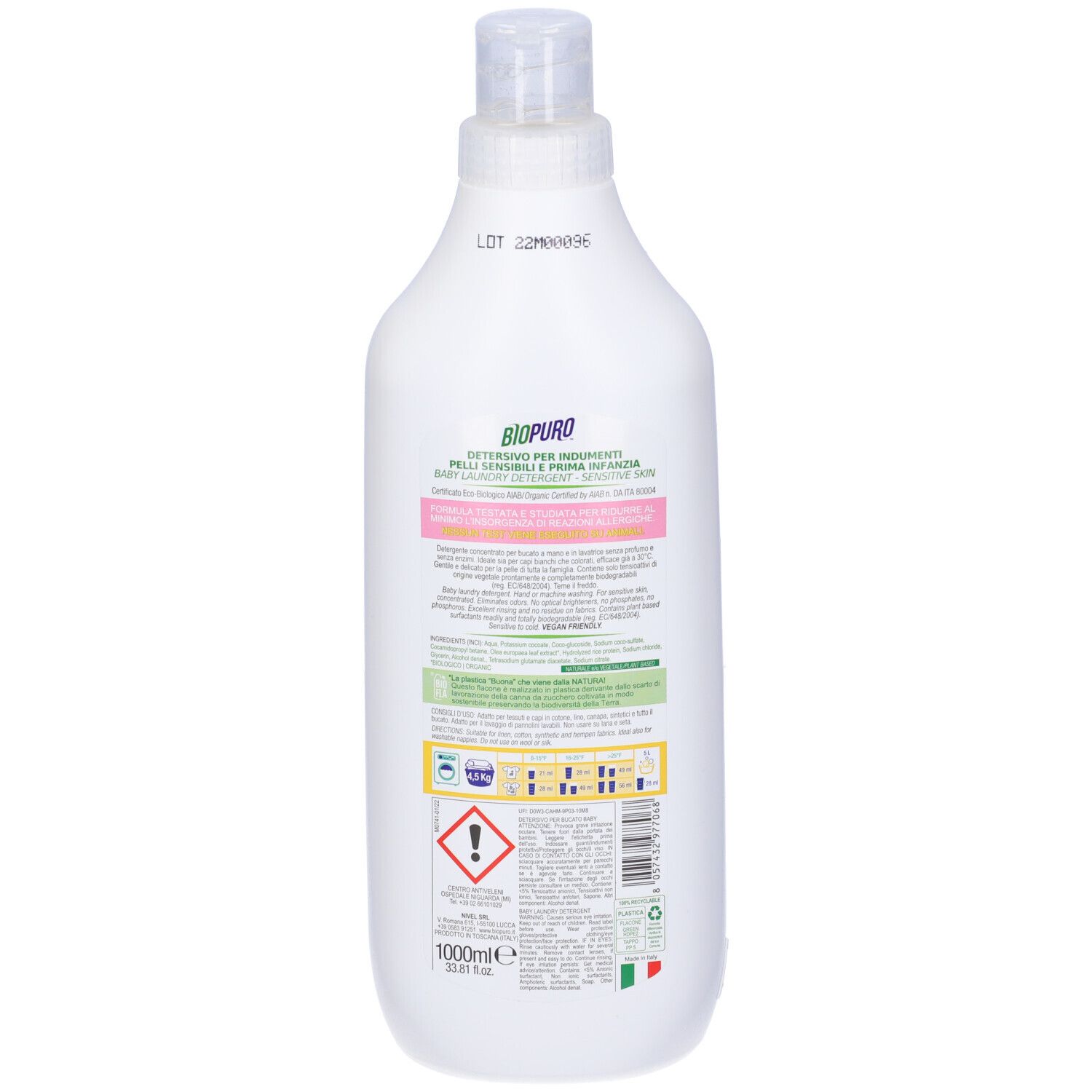 Biopuro Bucato Baby 1000Ml