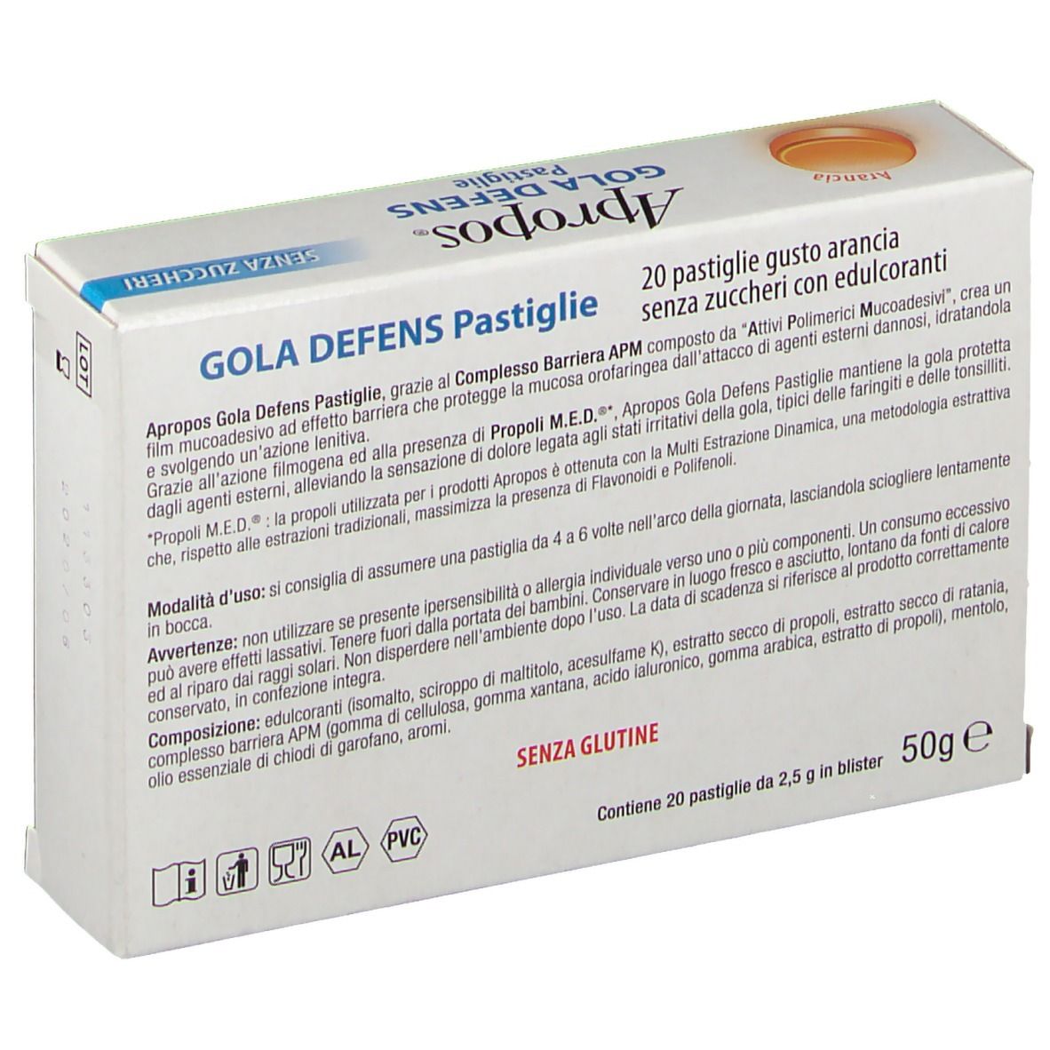 Apropos® Gola Defens Pastiglie Arancia Senza Zuccheri
