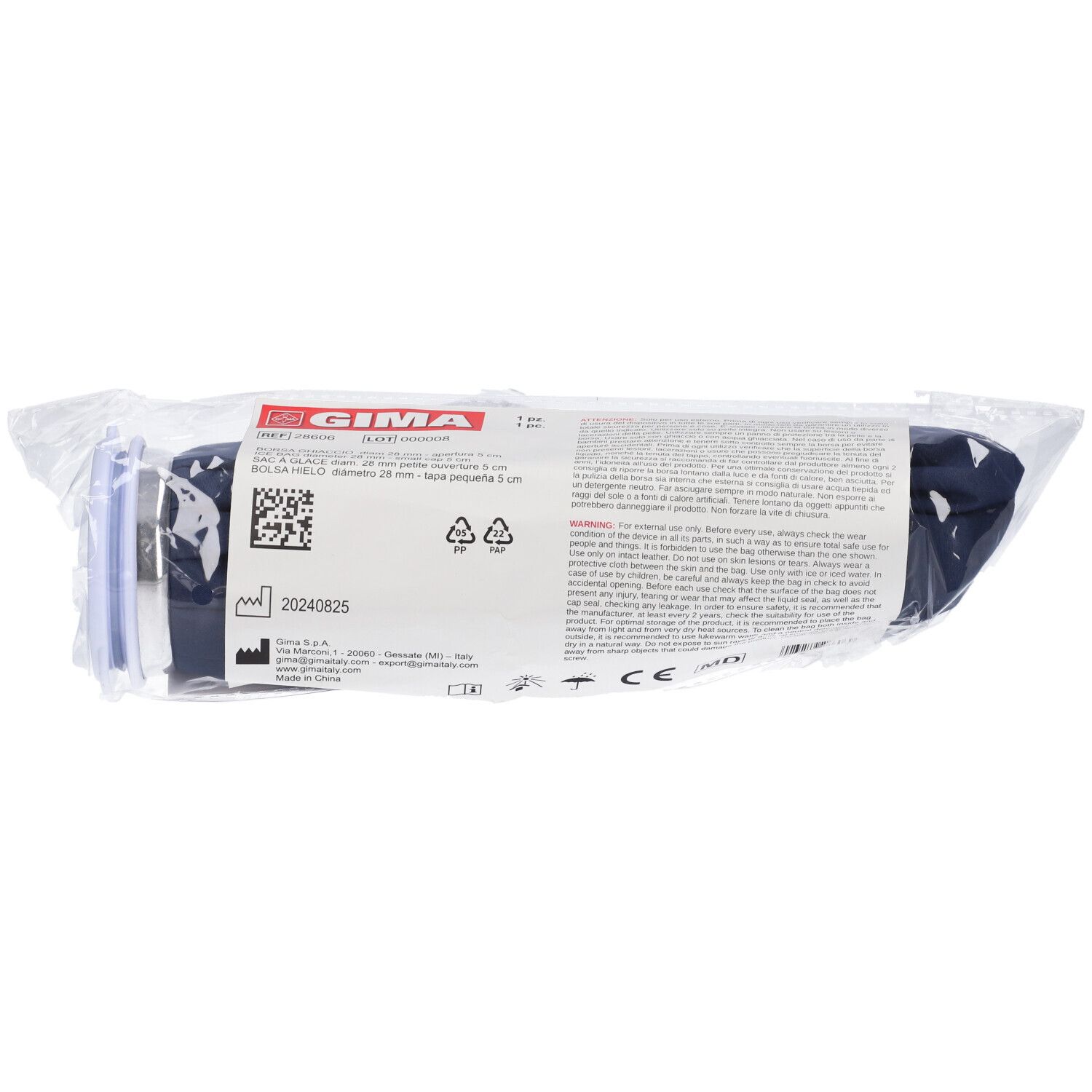 GIMA Borsa Ghiaccio Diam 28 Cm - Apertura 5 Cm