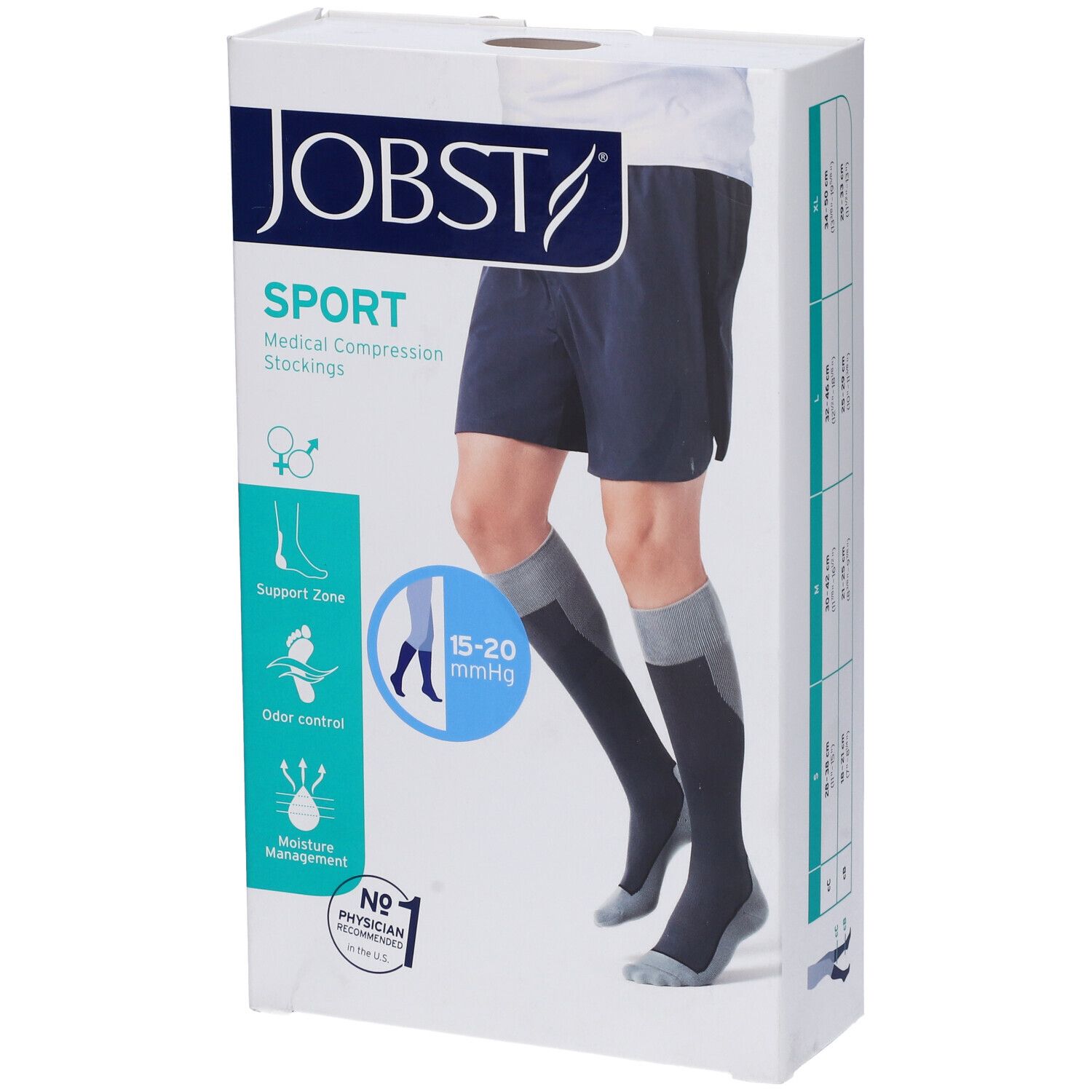 Jobst Sport 15-20mmHg Bianco Taglia M