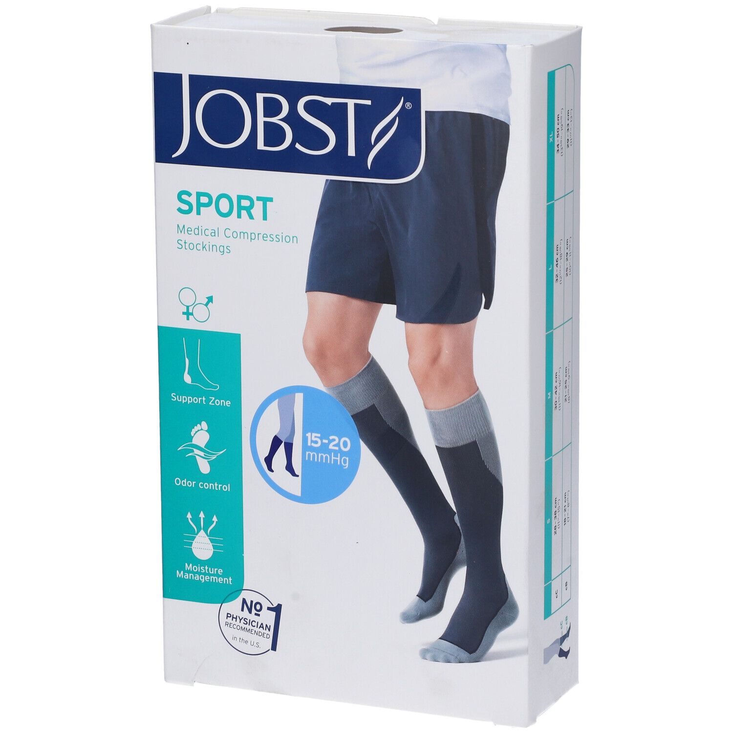 Jobst Sport 15-20mmHg Grigio Taglia S
