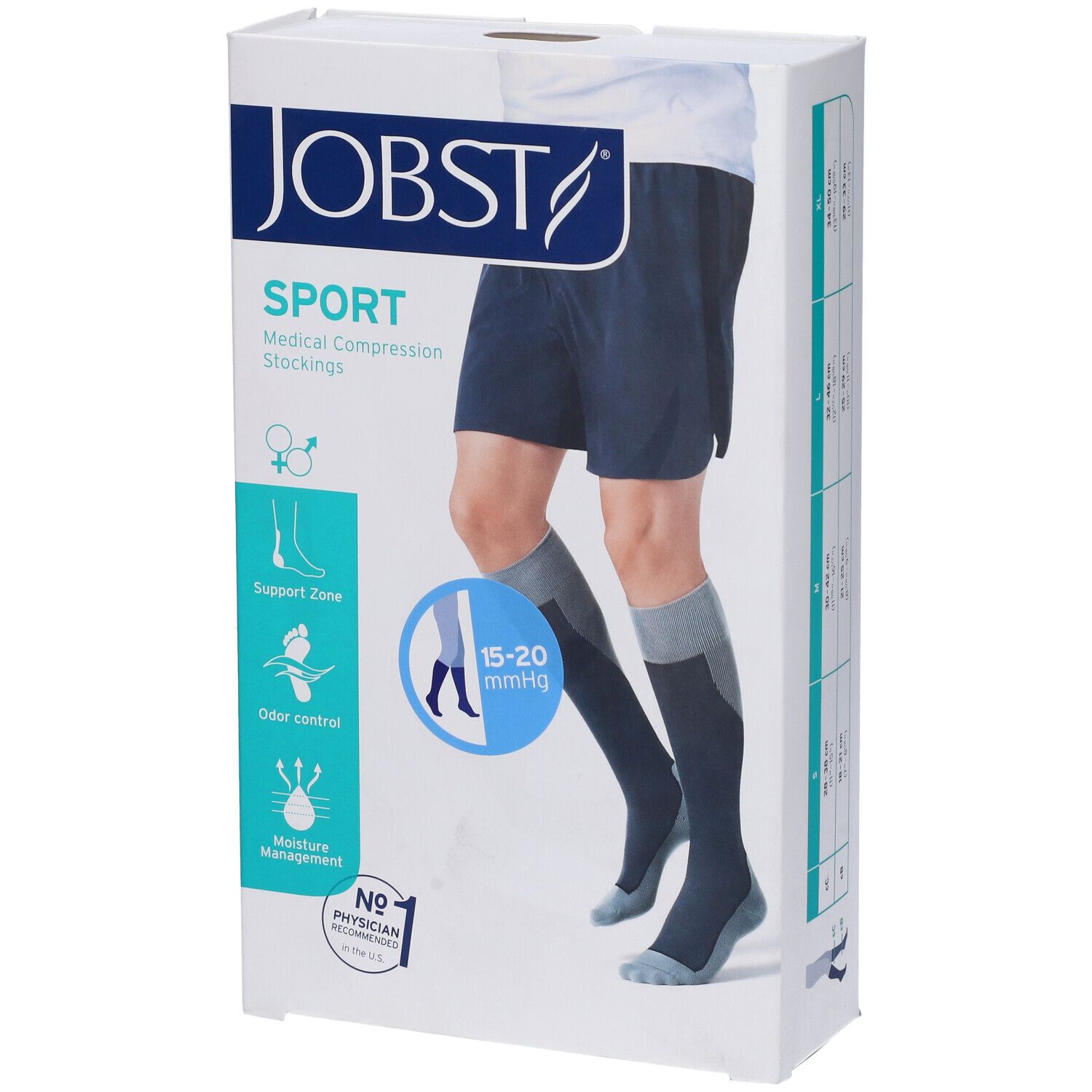 Jobst Sport 15-20mmHgGrigio Taglia XL
