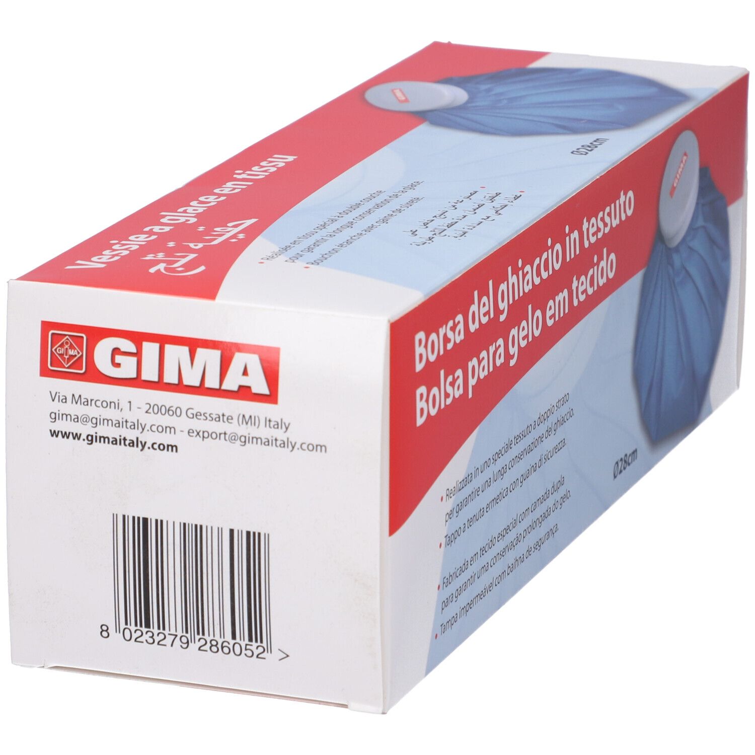 GIMA Borsa Ghiaccio Diam 28 Cm - Apertura 6 Cm