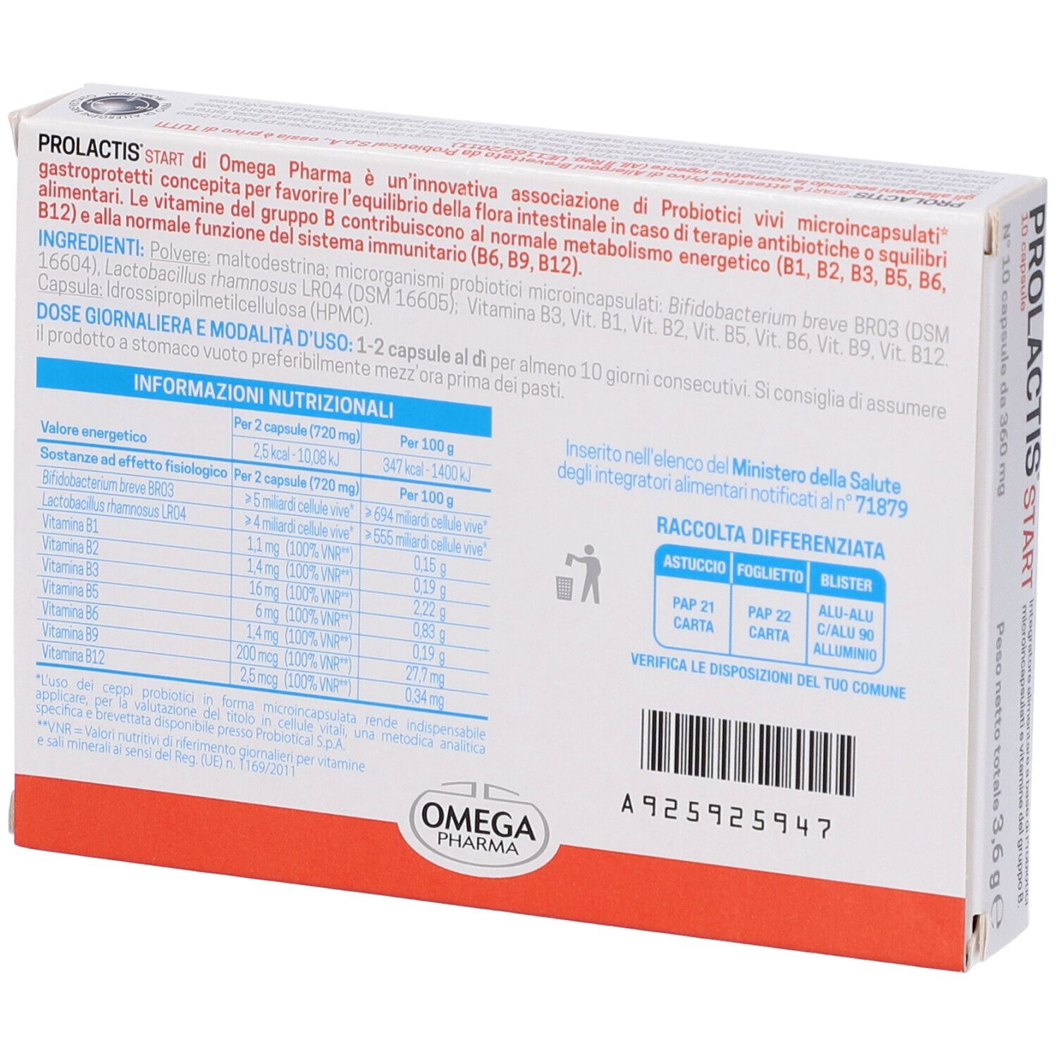 PROLACTIS® start capsule