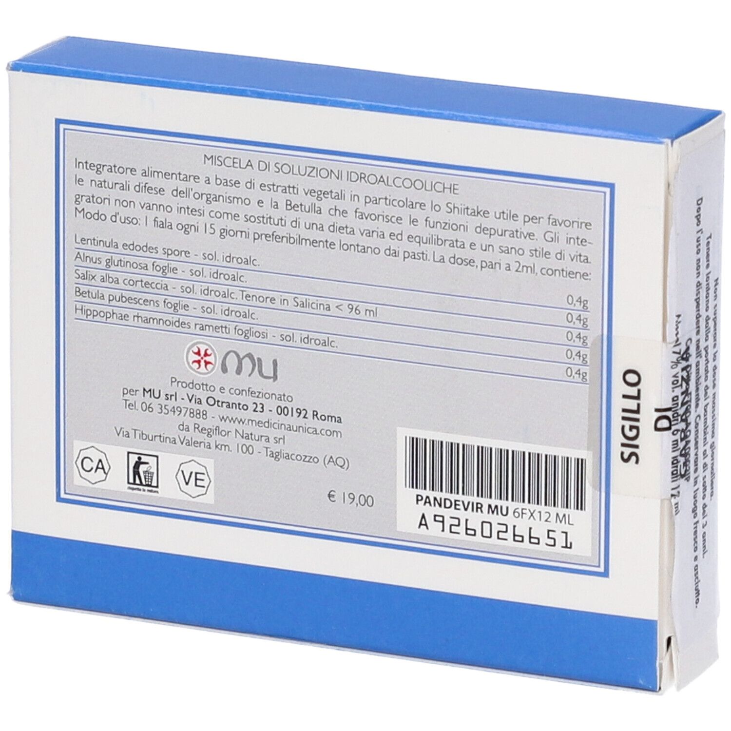 Pandevir Mu 6Fx12Ml
