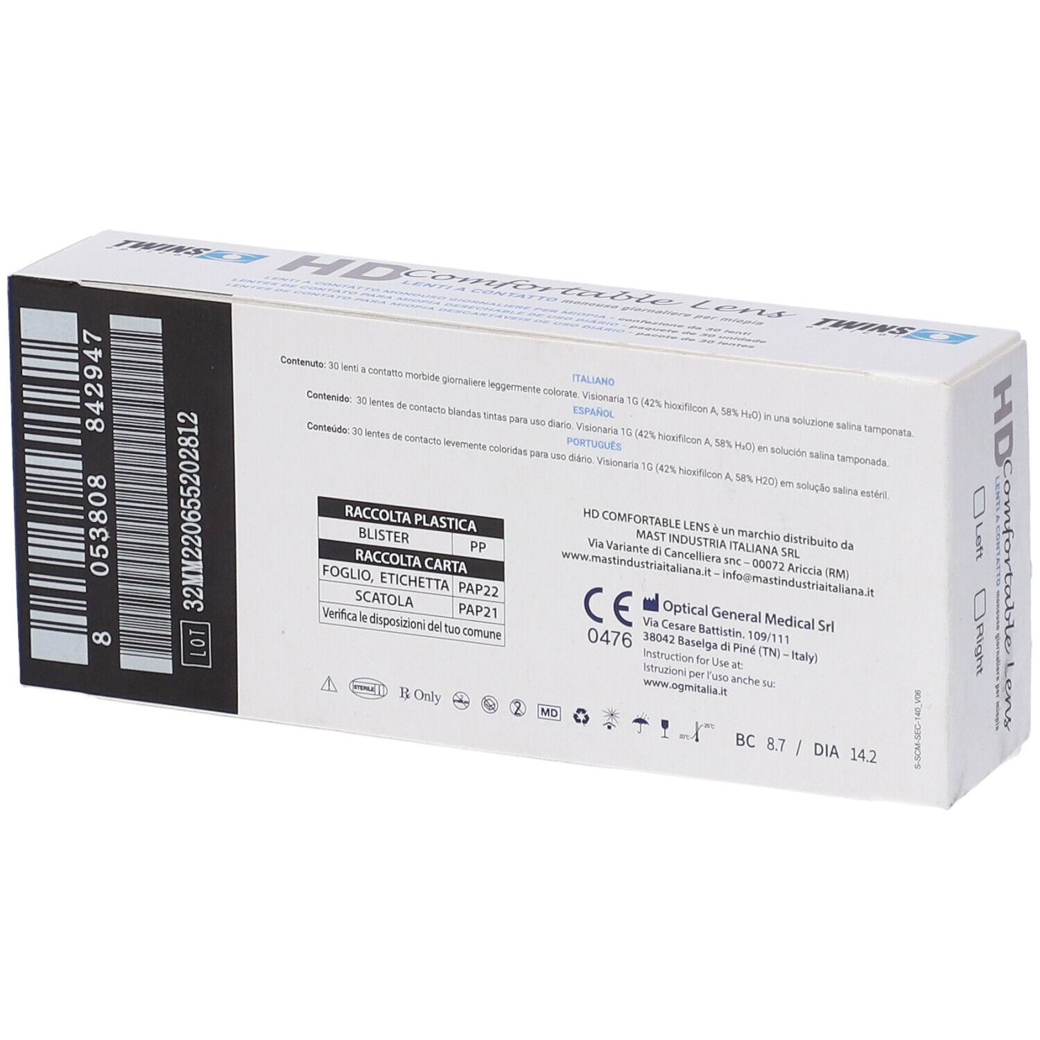Lenti A Contatto Hd Comfort Lens 1,50 30 Pezzi