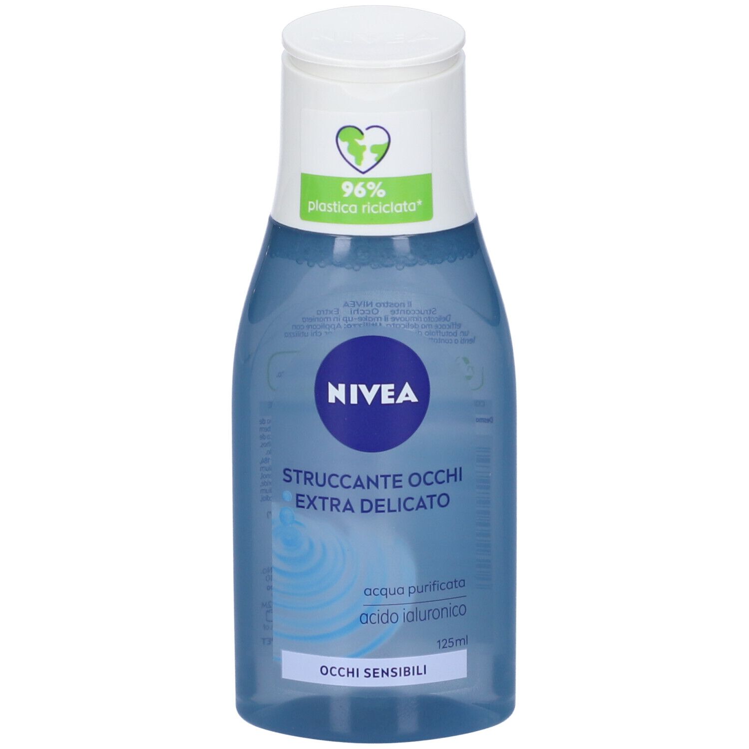 Nivea Struccante Occhi Delicato 125 ml, Struccante con Acqua Purificata per occhi sensibili